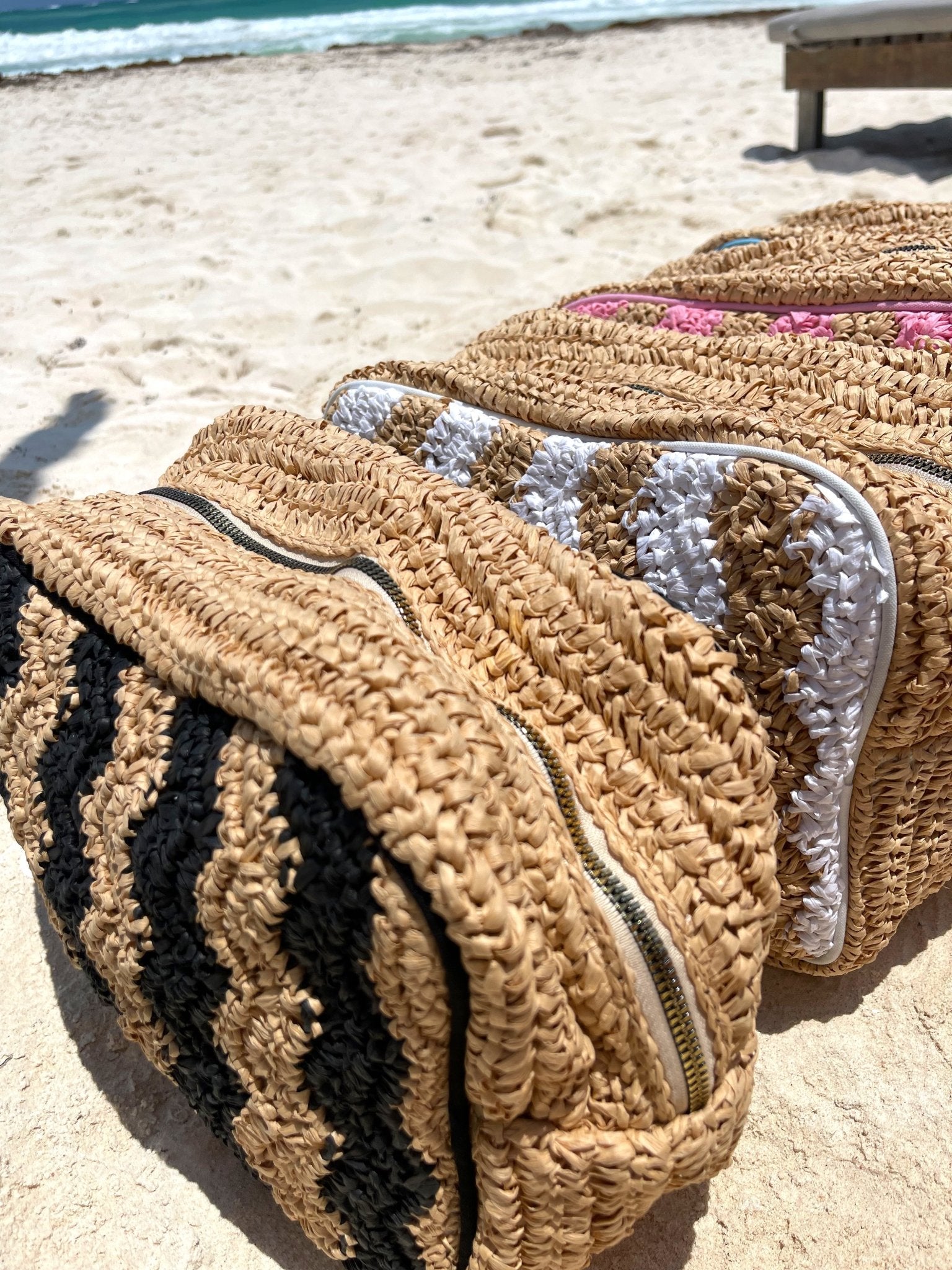 KenzKustomz Beach XL Makeup Bag with Puka Shells