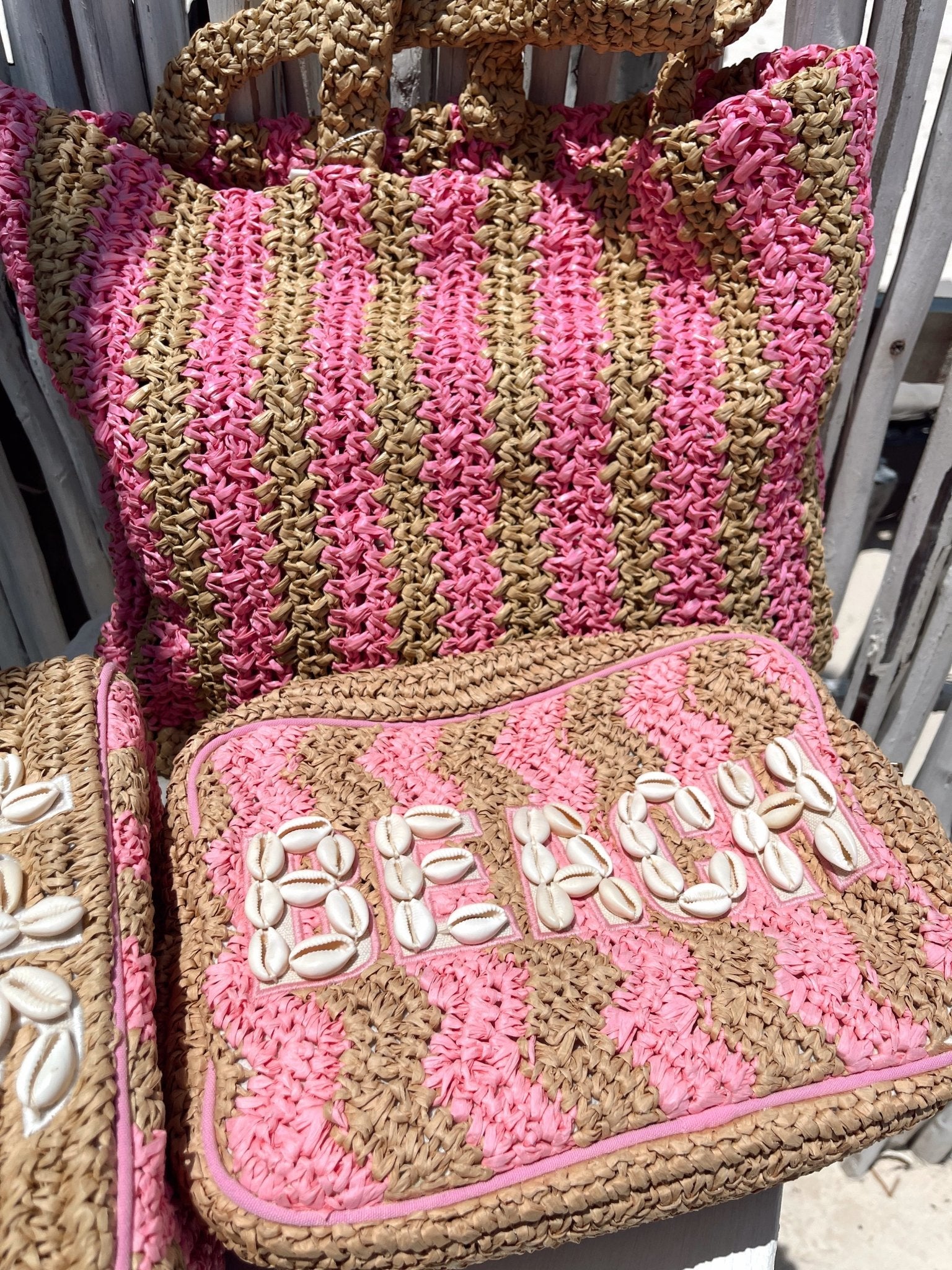 KenzKustomz Beach XL Makeup Bag with Puka Shells