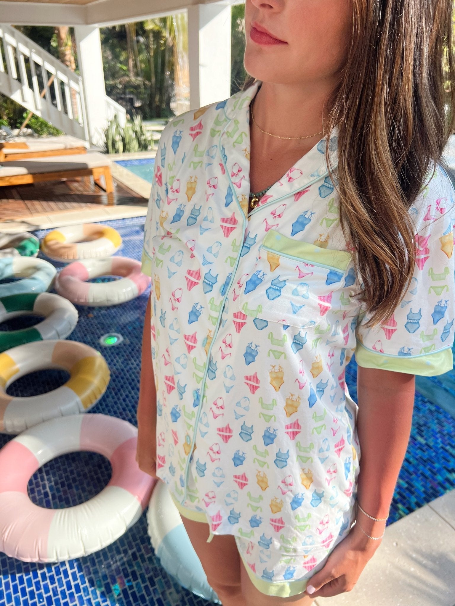 KenzKustomz Bikinis - Short Sleeve Pajama Set