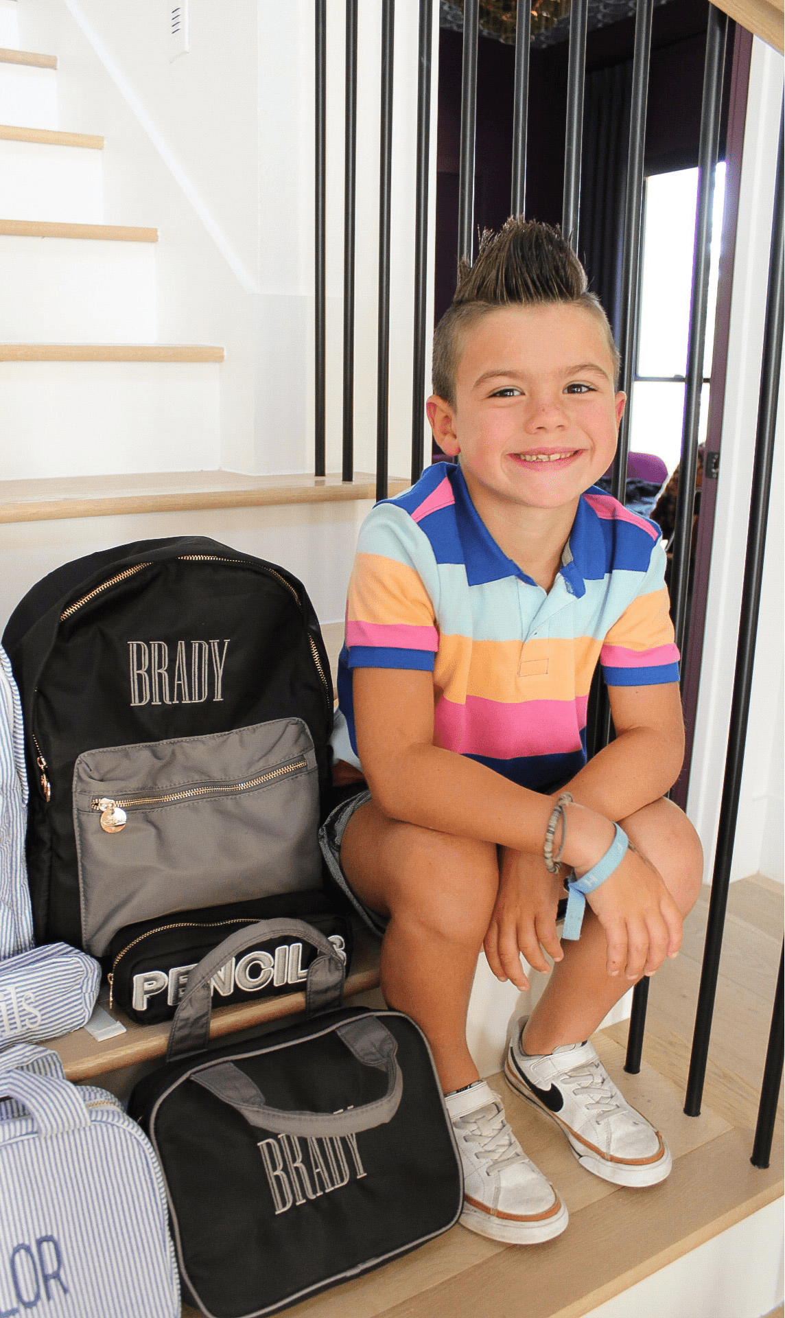 KenzKustomz Black + Grey Colorblock Backpack