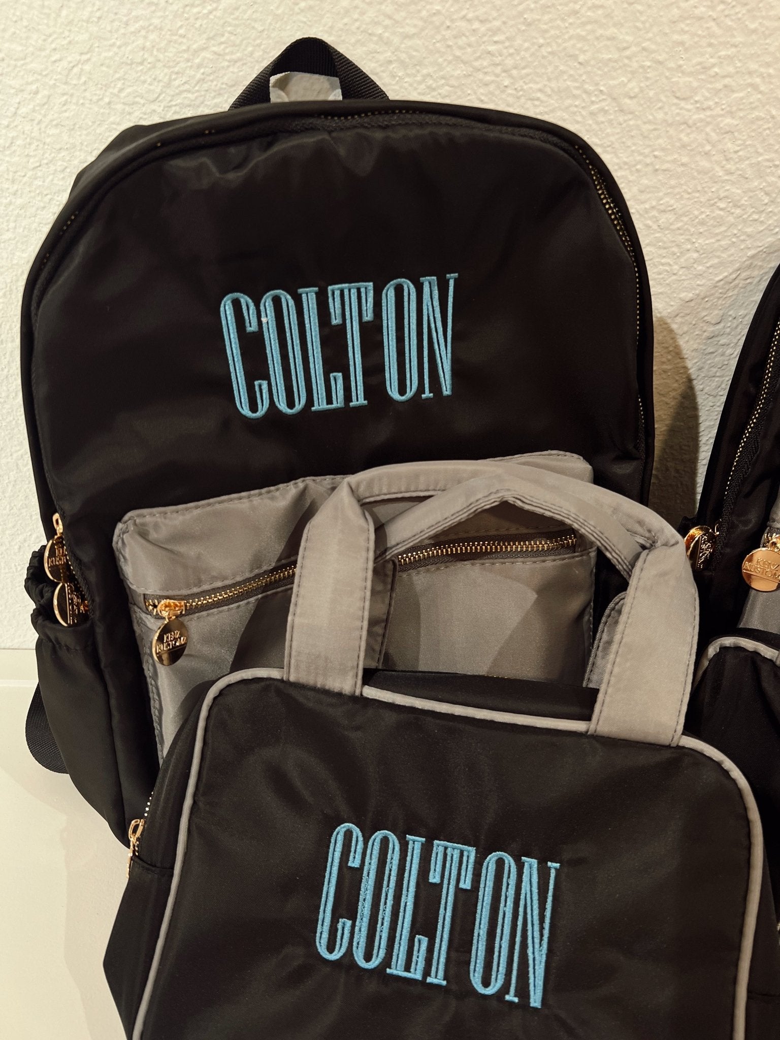 KenzKustomz Black + Grey Colorblock Backpack