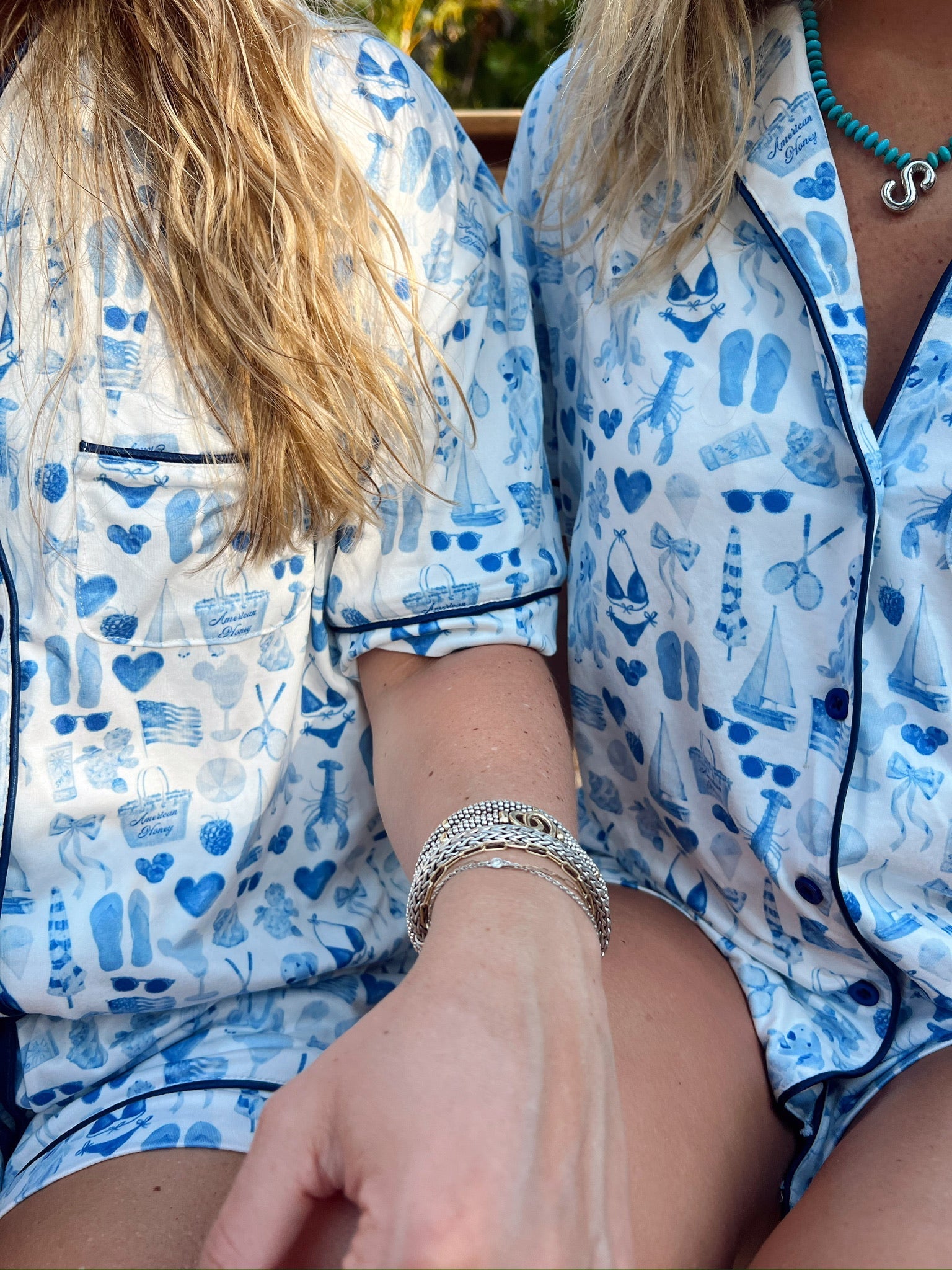 KenzKustomz Blue Americana - Short Sleeve Pajama Set