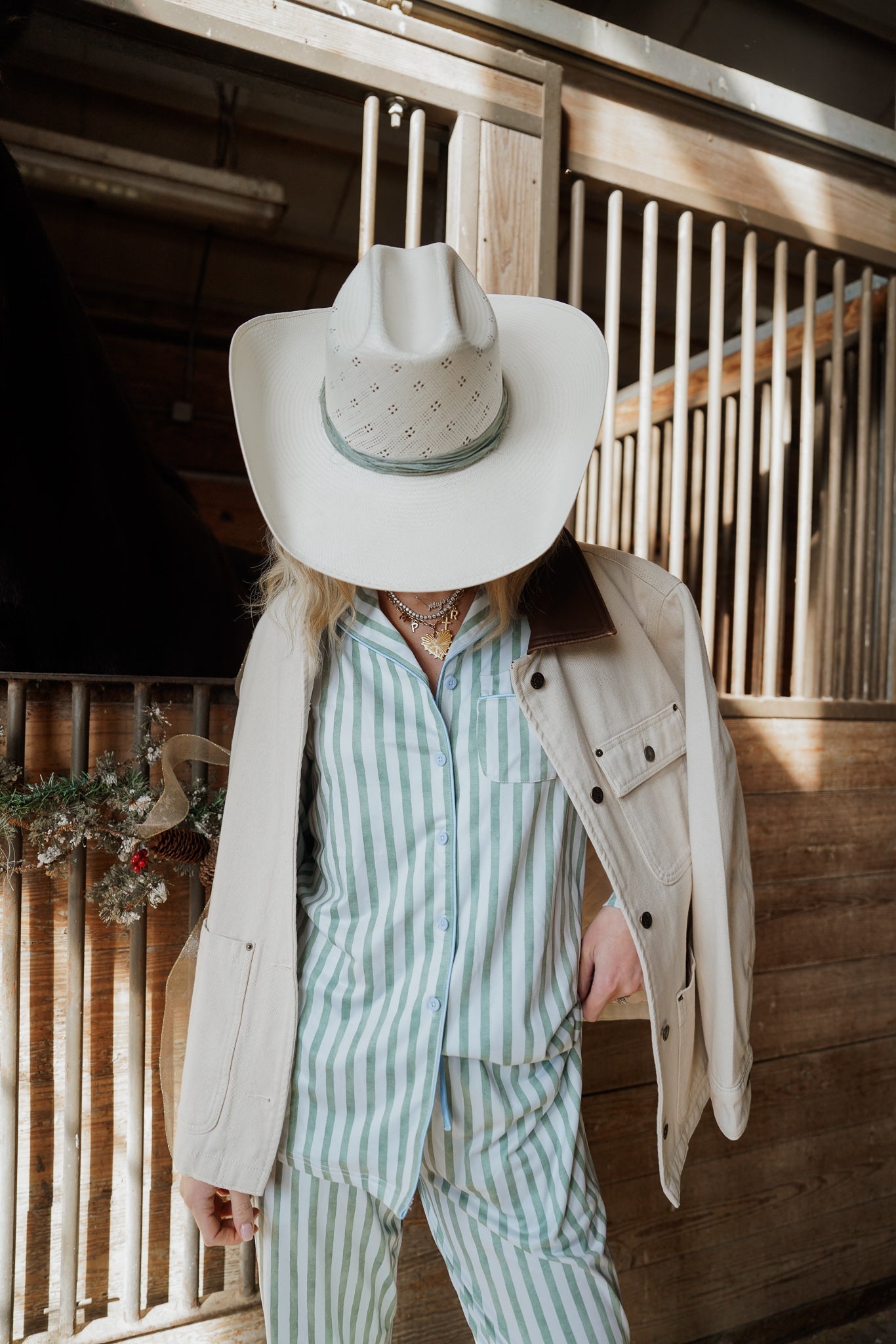 KenzKustomz Blue Spruce Stripes - Long Pajama Set