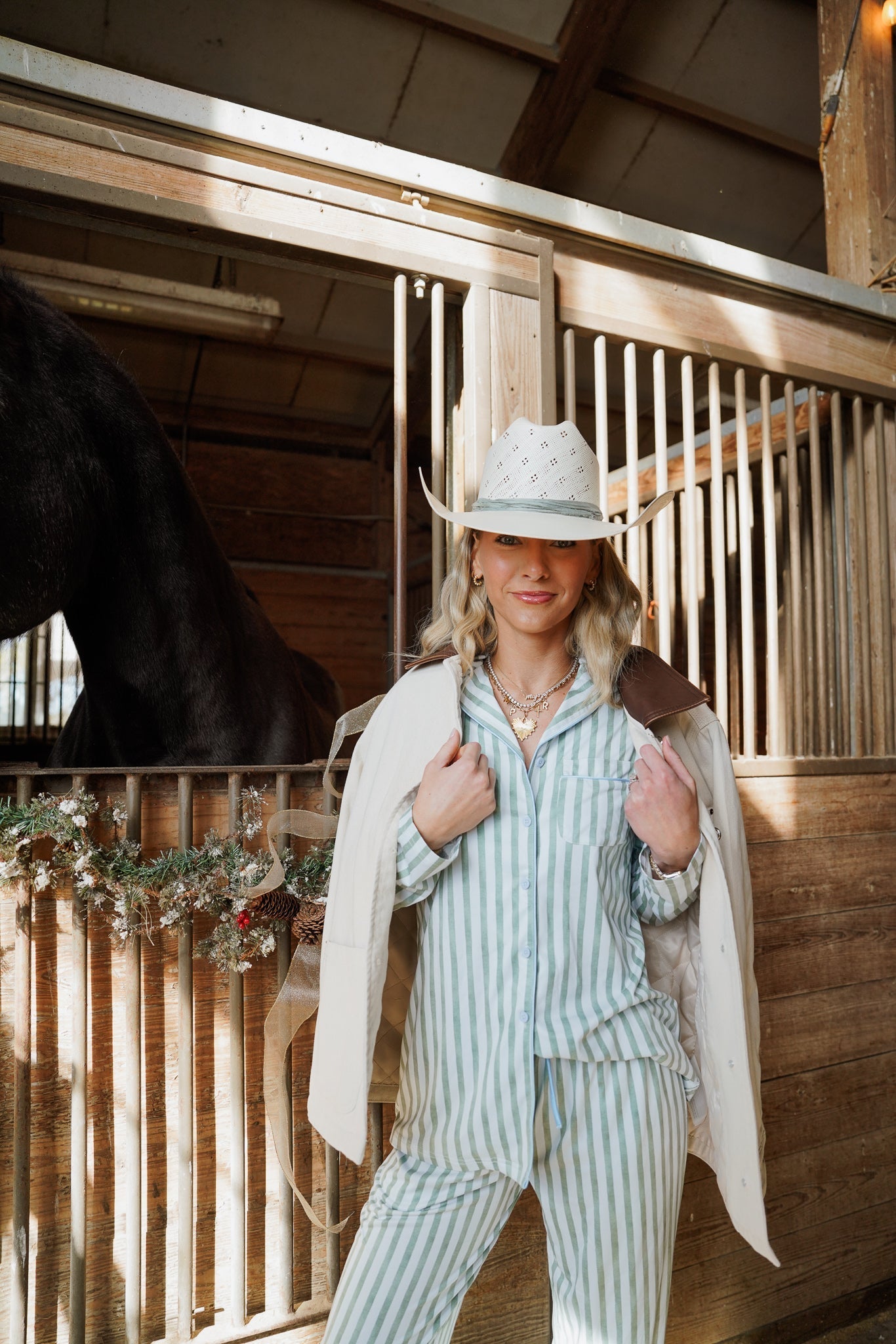 KenzKustomz Blue Spruce Stripes - Long Pajama Set