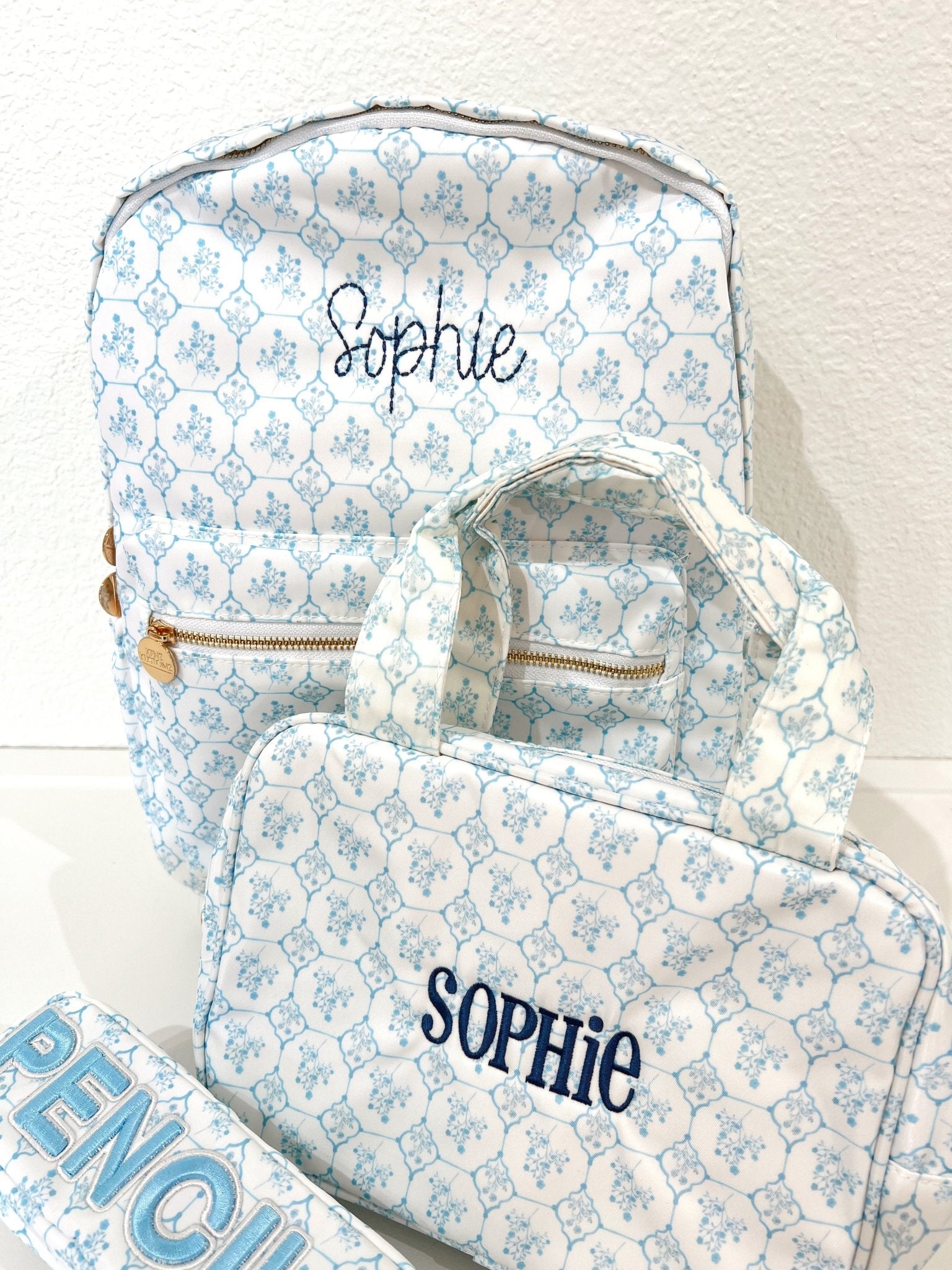 KenzKustomz Blue Toile Backpack
