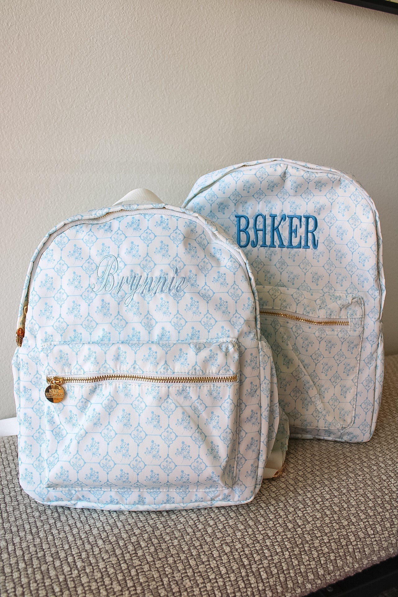 KenzKustomz Blue Toile Backpack