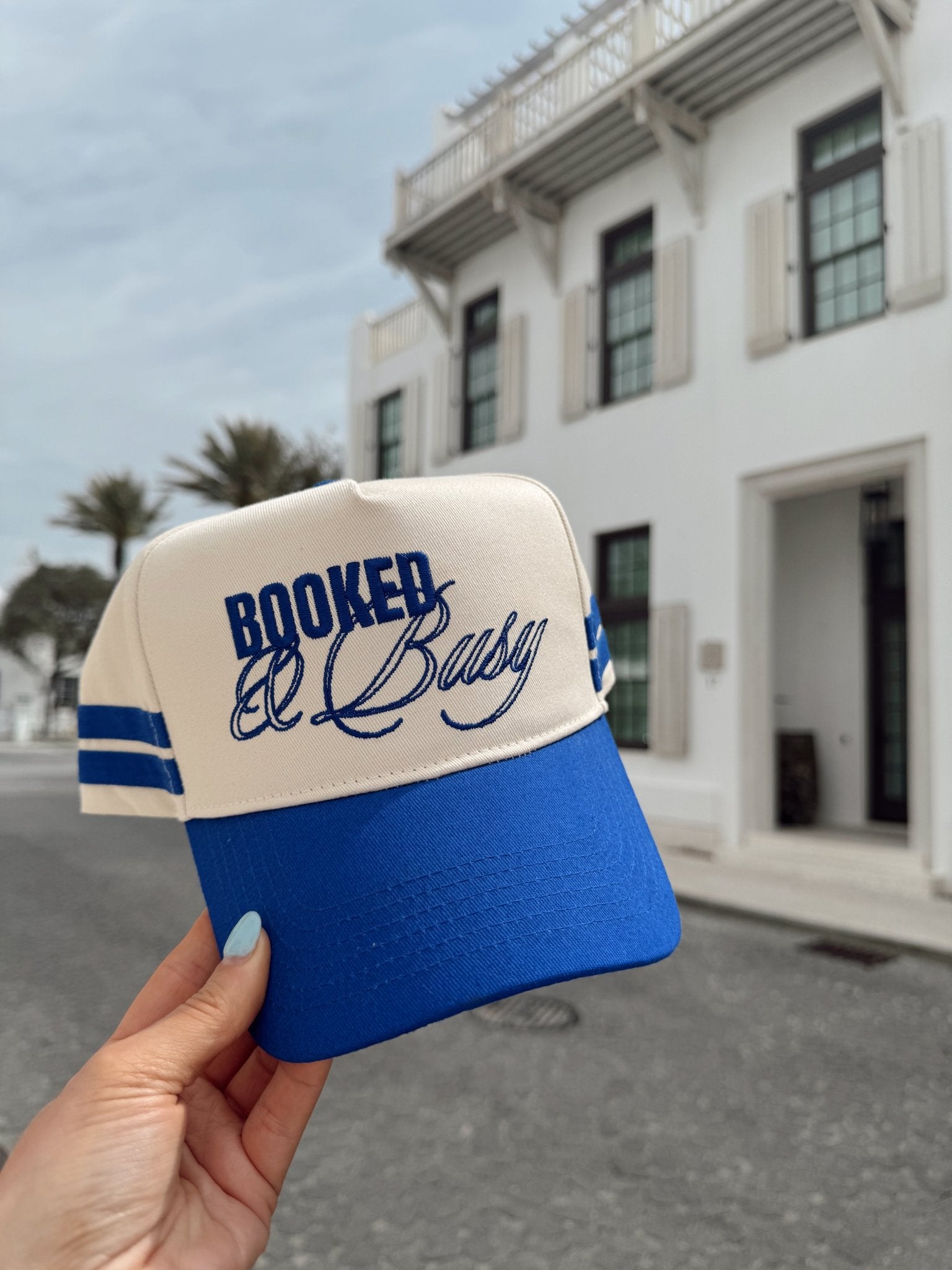 KenzKustomz Booked and Busy - Royal Blue Vintage Trucker Hat