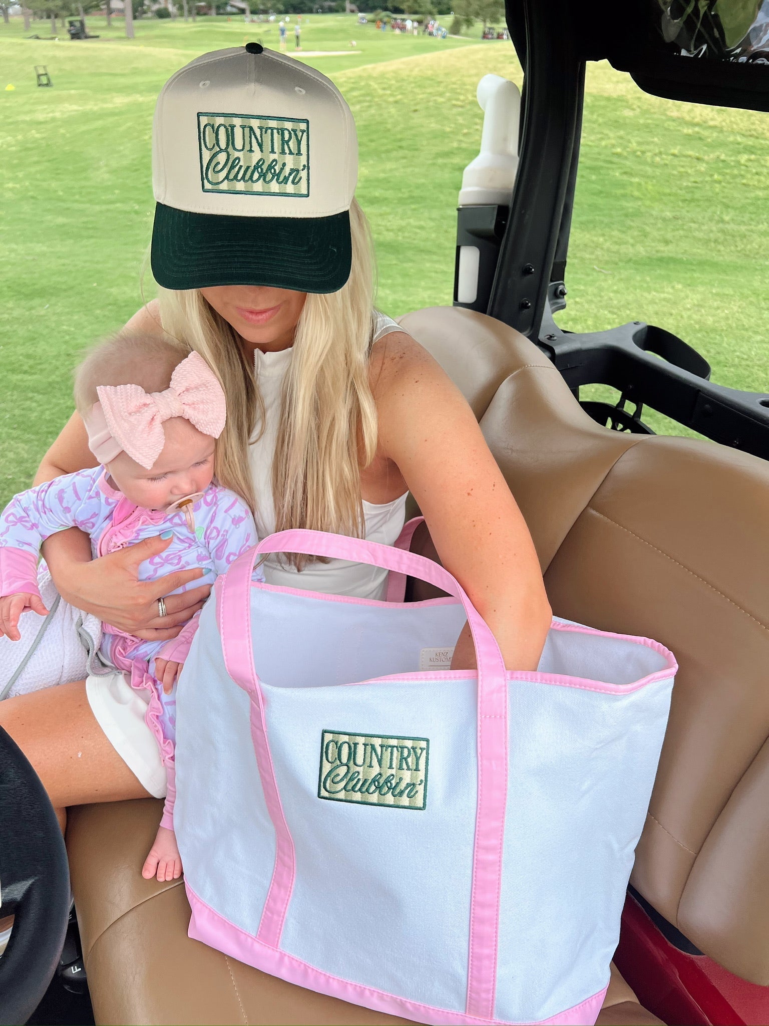 KenzKustomz Country Clubbin' - Green Vintage Trucker Hat