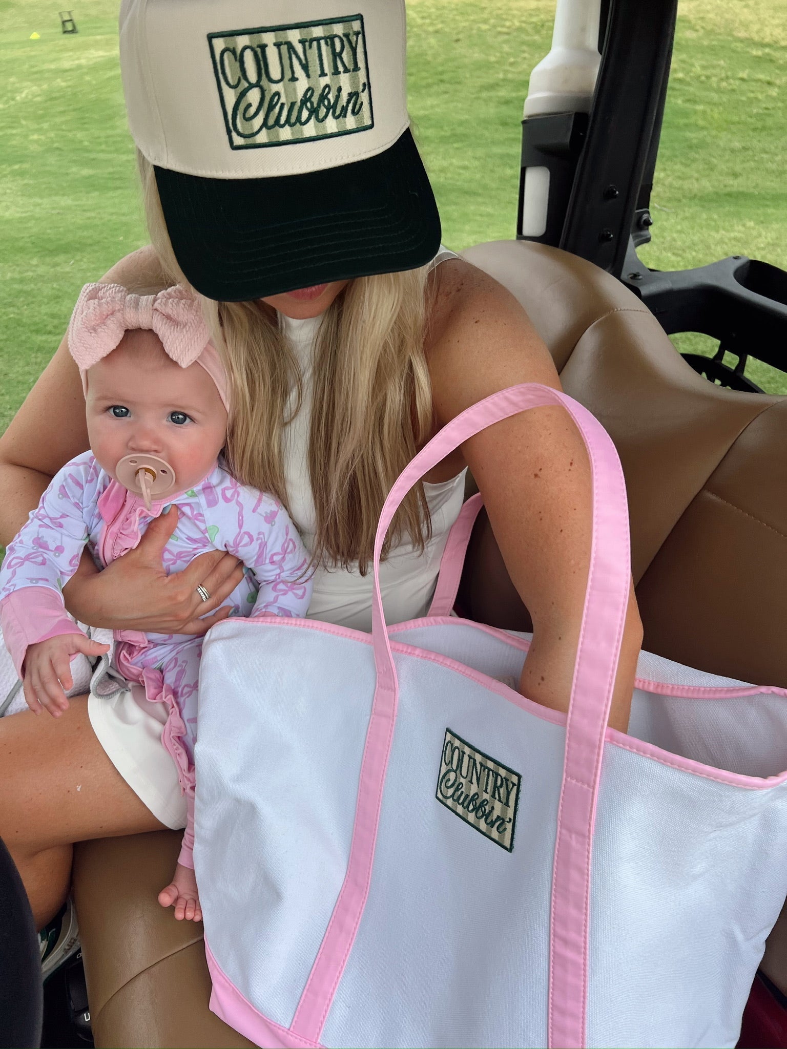 KenzKustomz Country Clubbin' - Pink Canvas Tote