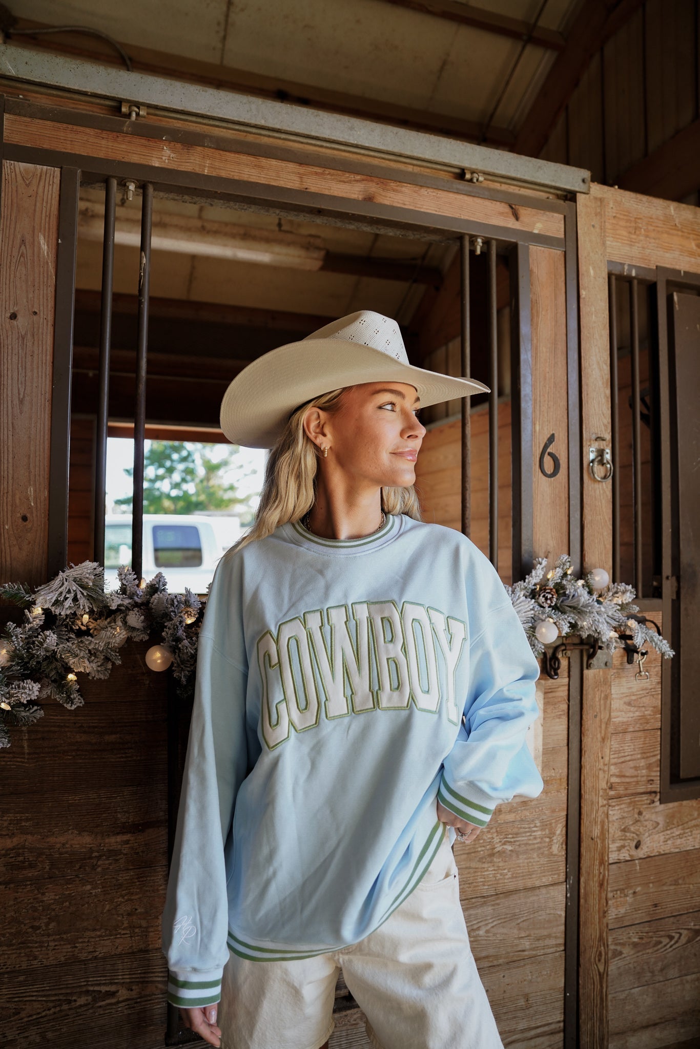 KenzKustomz Cowboy - Blue Vintage Crewneck Sweatshirt