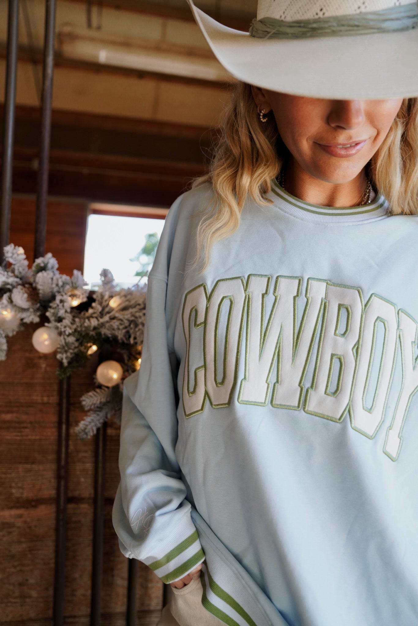 KenzKustomz Cowboy - Blue Vintage Crewneck Sweatshirt