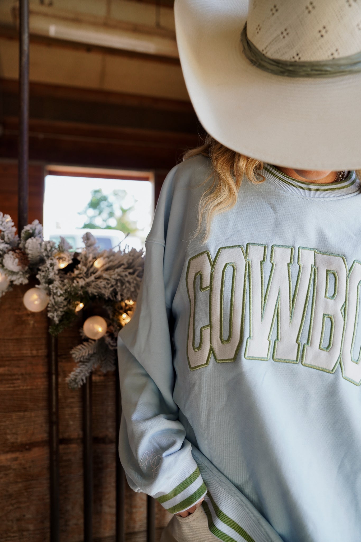 KenzKustomz Cowboy - Blue Vintage Crewneck Sweatshirt