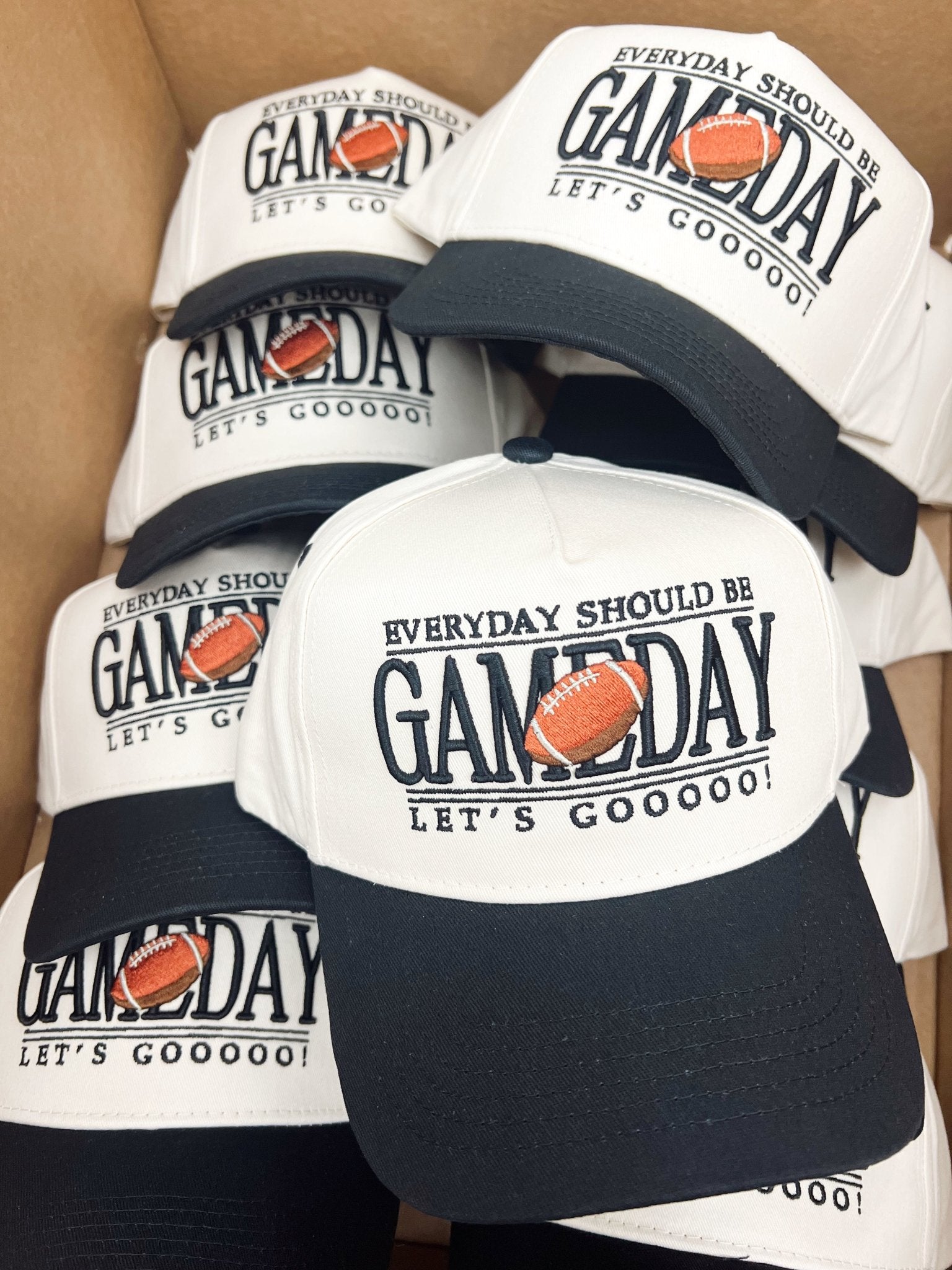 KenzKustomz Everyday Should Be Gameday - Black Vintage Trucker Hat