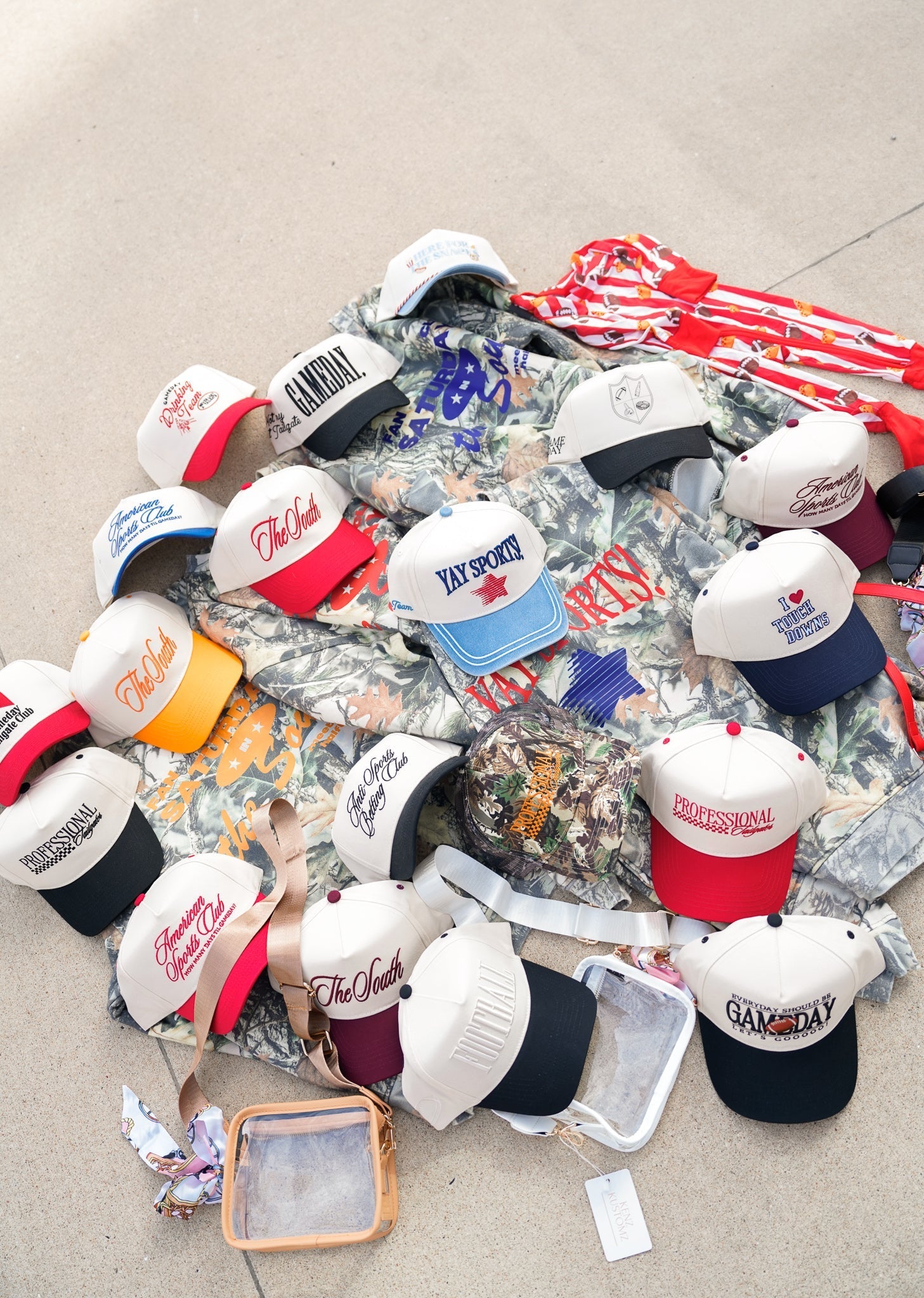 KenzKustomz GAMEDAY. - Not My First Tailgate Vintage Trucker Hat