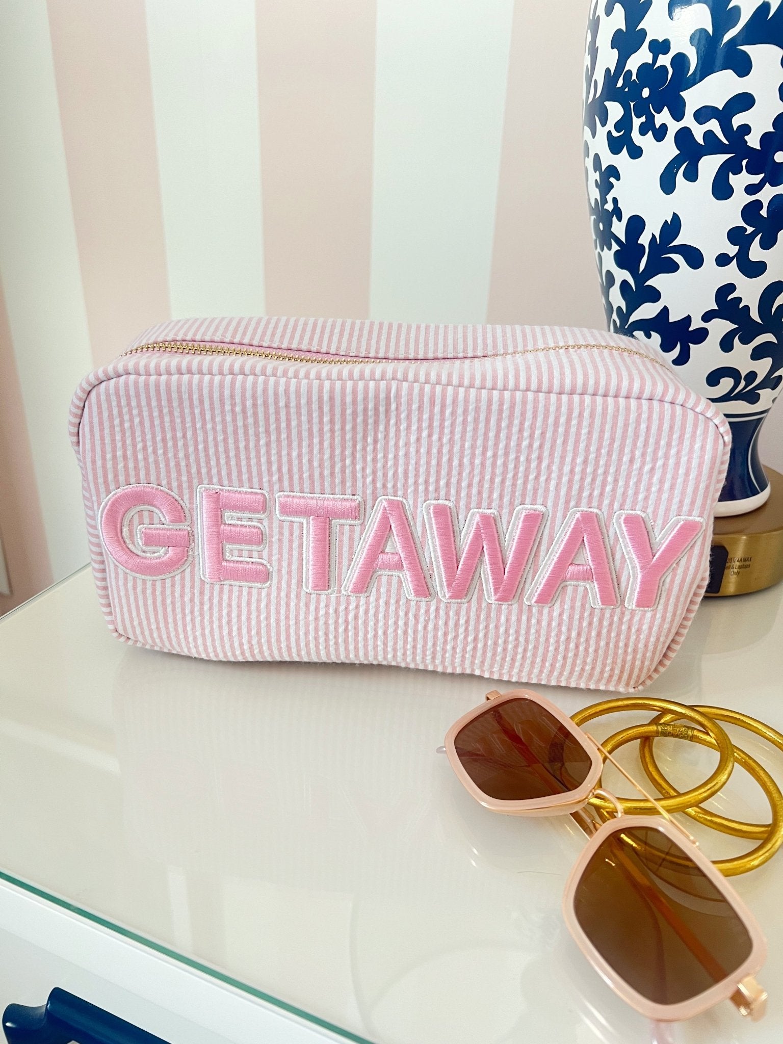 KenzKustomz Getaway Large - Pink Stripe