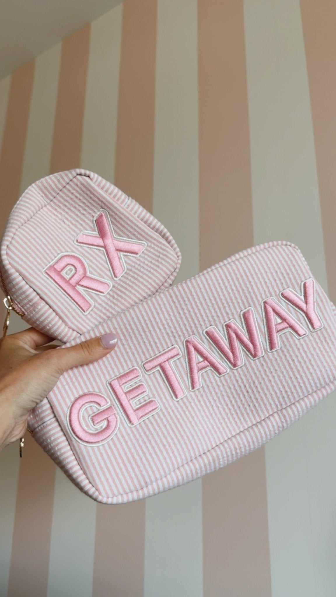 KenzKustomz Getaway Large - Pink Stripe