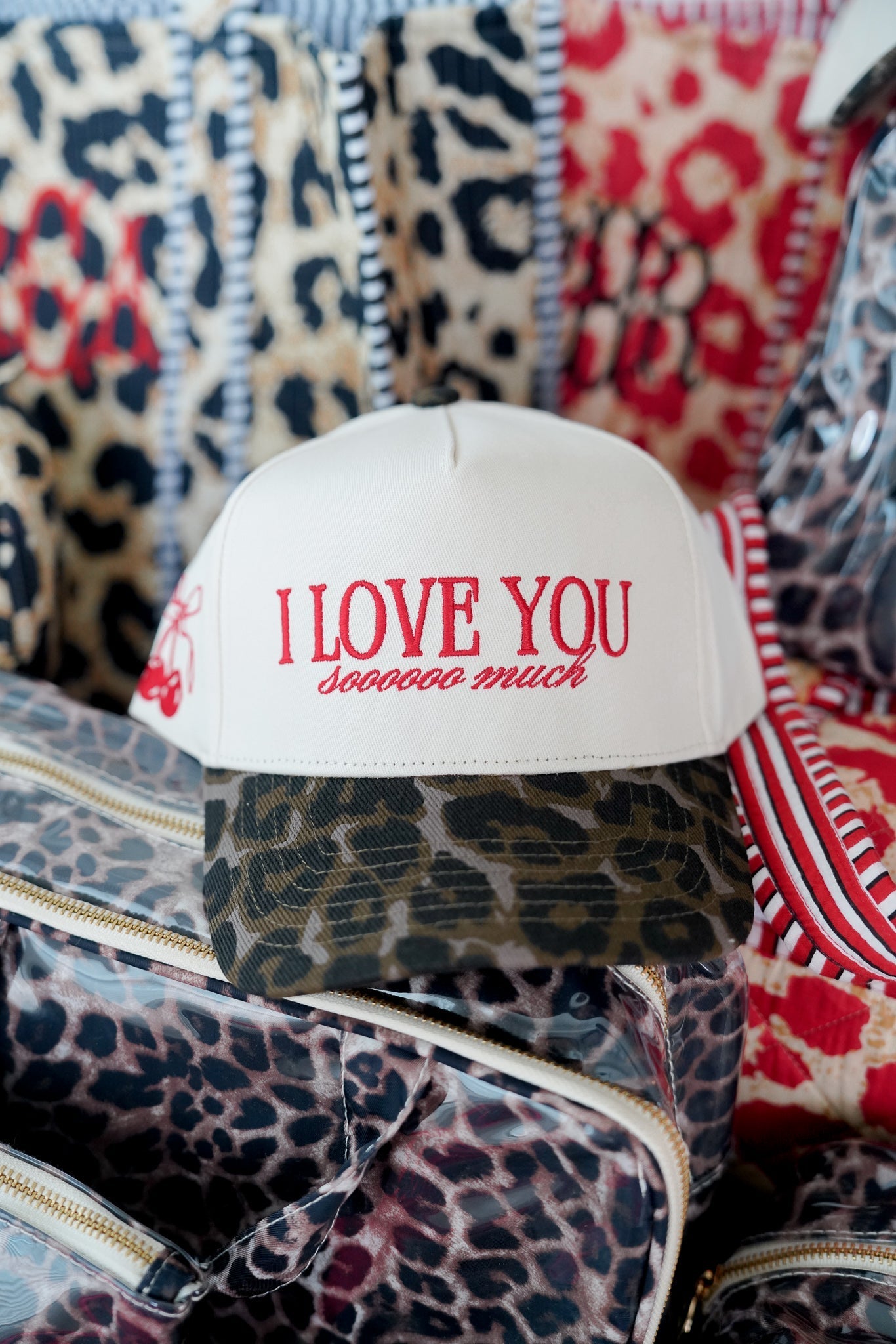 KenzKustomz I Love You Sooooo Much - Leopard Vintage Hat