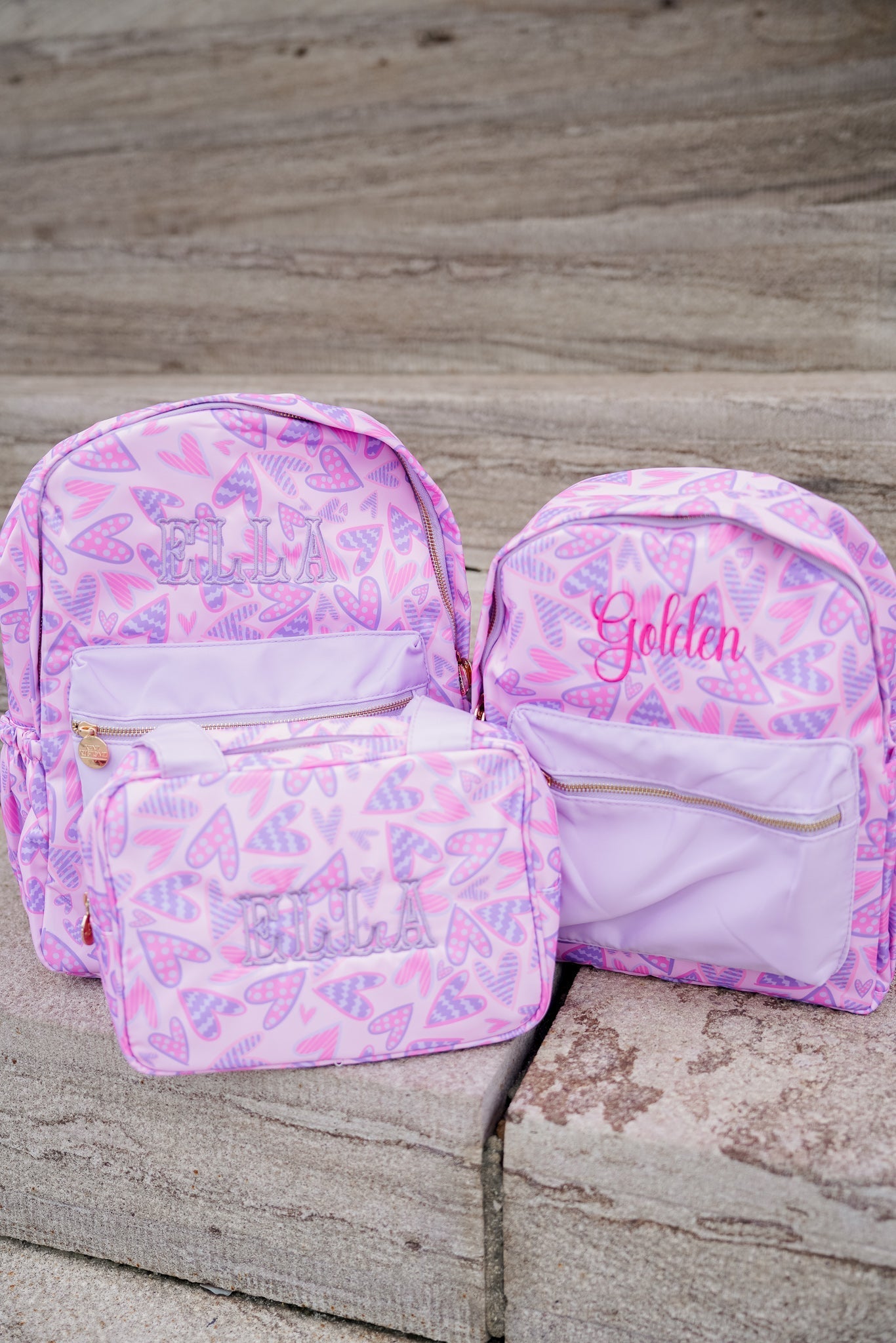 KenzKustomz Lilac Hearts Backpack