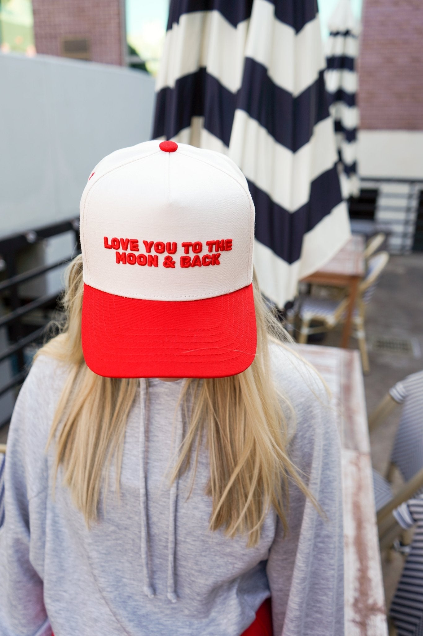 KenzKustomz Love you to the Moon - Red Vintage Trucker Hat