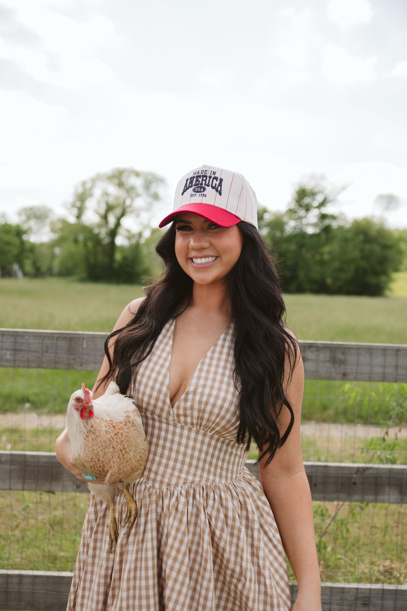 KenzKustomz Made in America - Red Stripe Vintage Trucker Hat