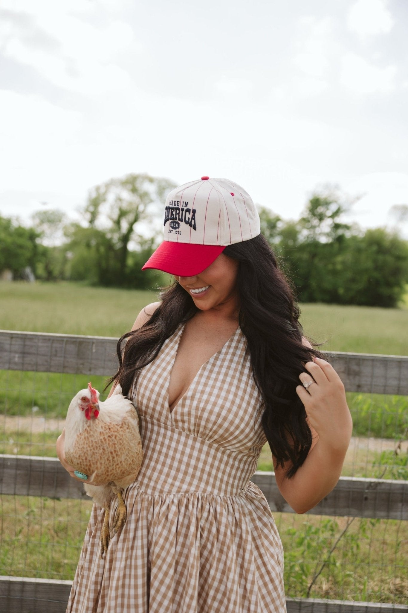 KenzKustomz Made in America - Red Stripe Vintage Trucker Hat