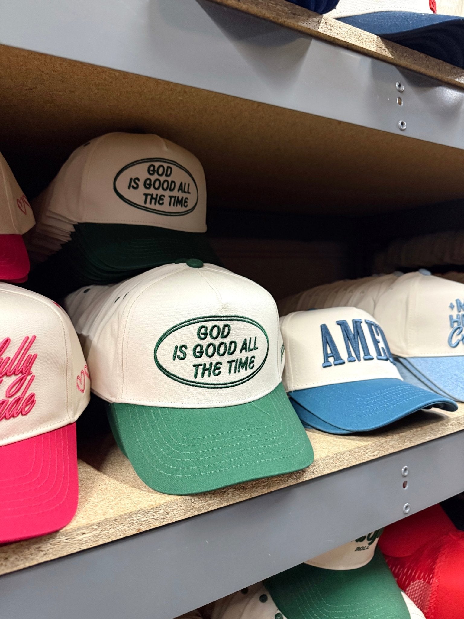 KenzKustomz Make Heaven Crowded - Denim Vintage Trucker Hat - PREORDER