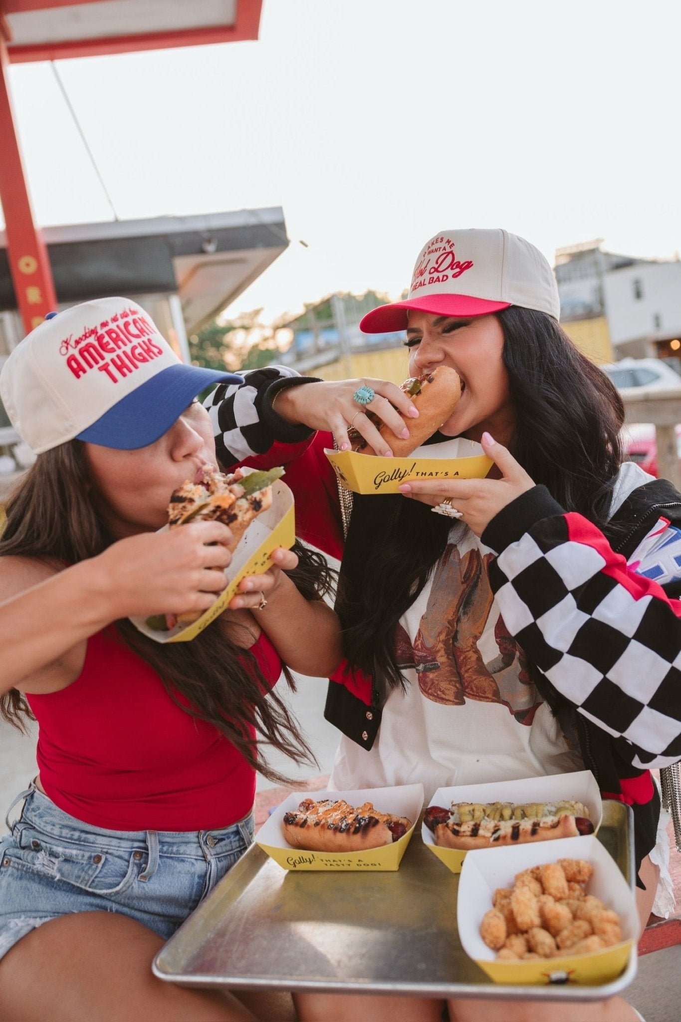 KenzKustomz Makes me Want a Hot Dog - Red Vintage Trucker Hat