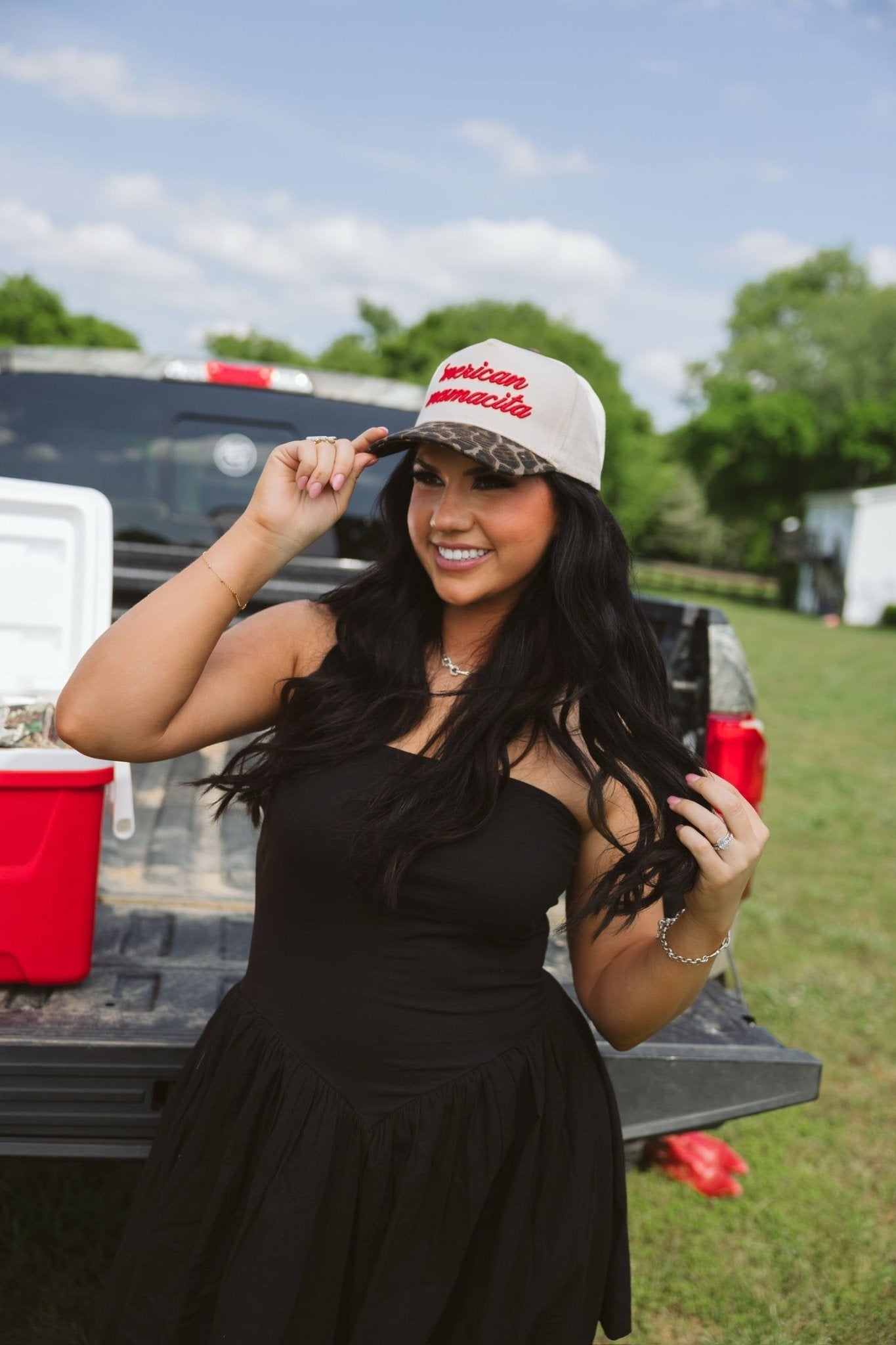 KenzKustomz 'Merican Mamacita - Leopard Vintage Trucker Hat