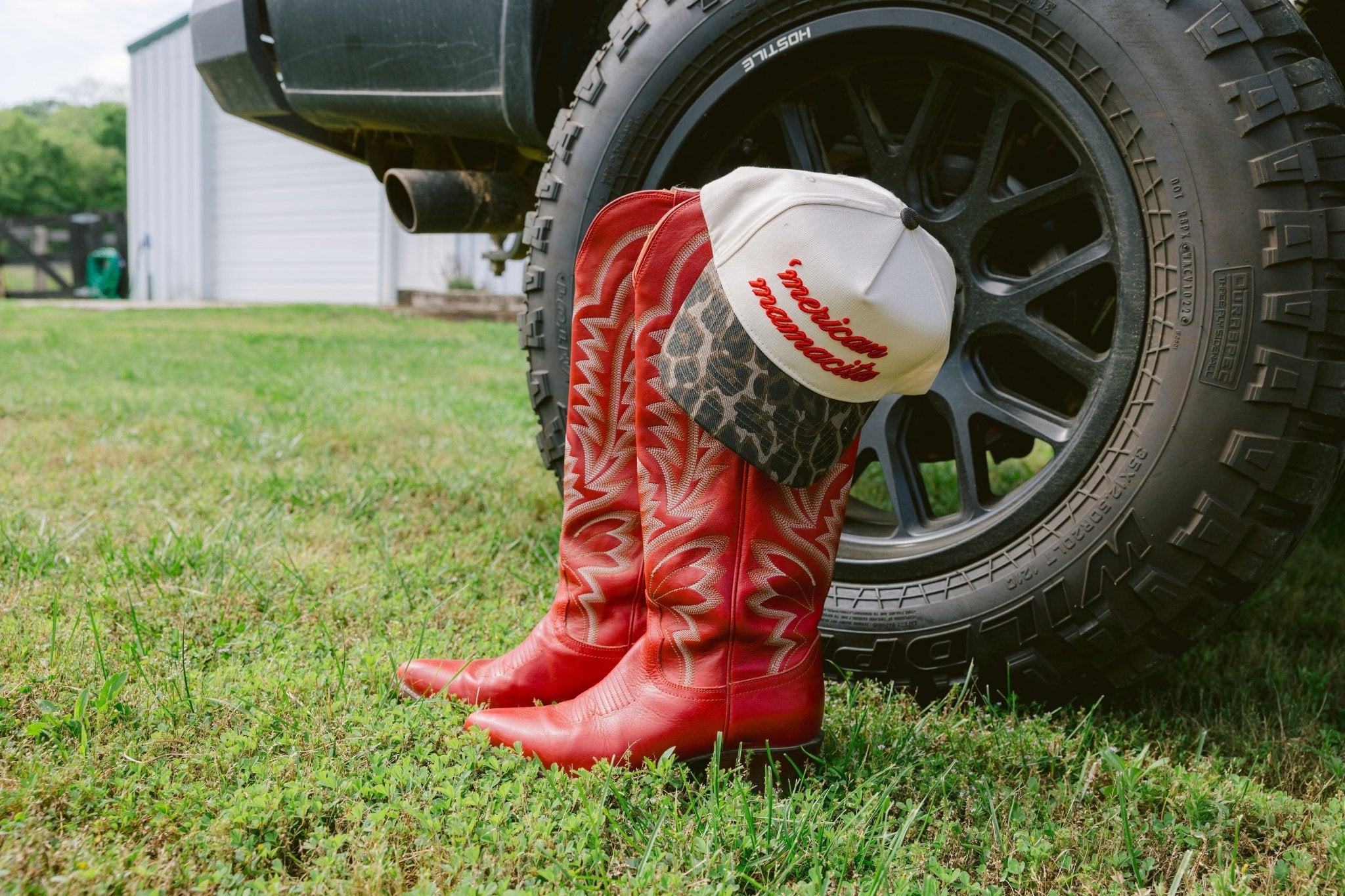KenzKustomz 'Merican Mamacita - Leopard Vintage Trucker Hat