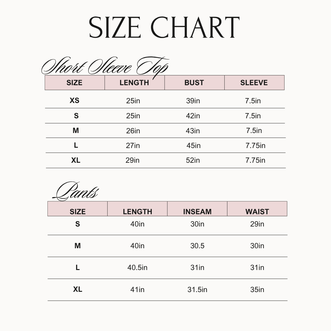 KenzKustomz Neutral Coastal Cocktail - Short Sleeve + Pant Pajama Set