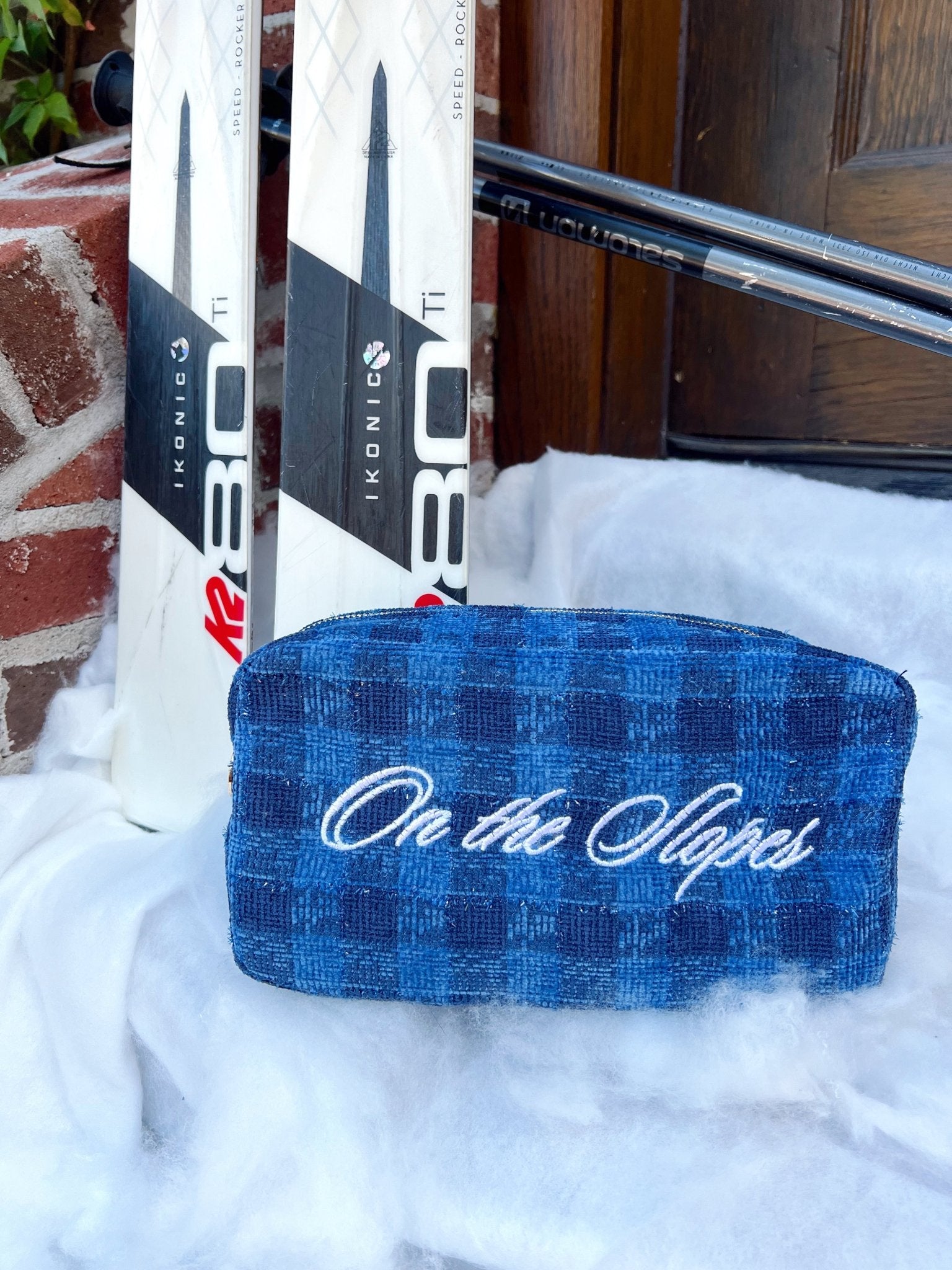 KenzKustomz On The Slopes - Navy Plaid Large Bag