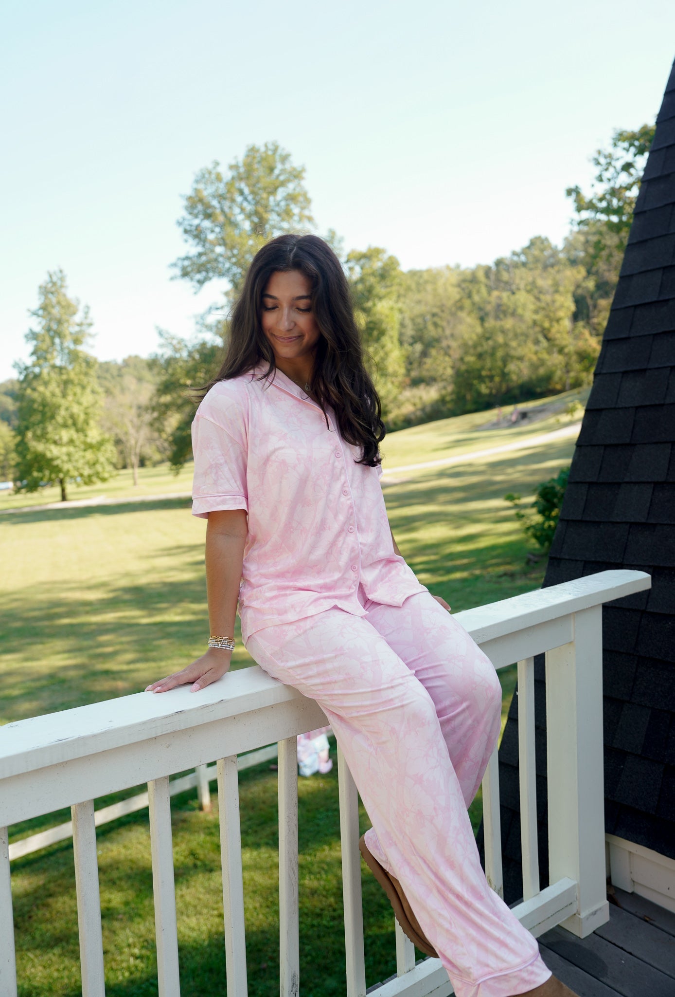KenzKustomz Pink Camo - Short Sleeve + Pant Pajama Set