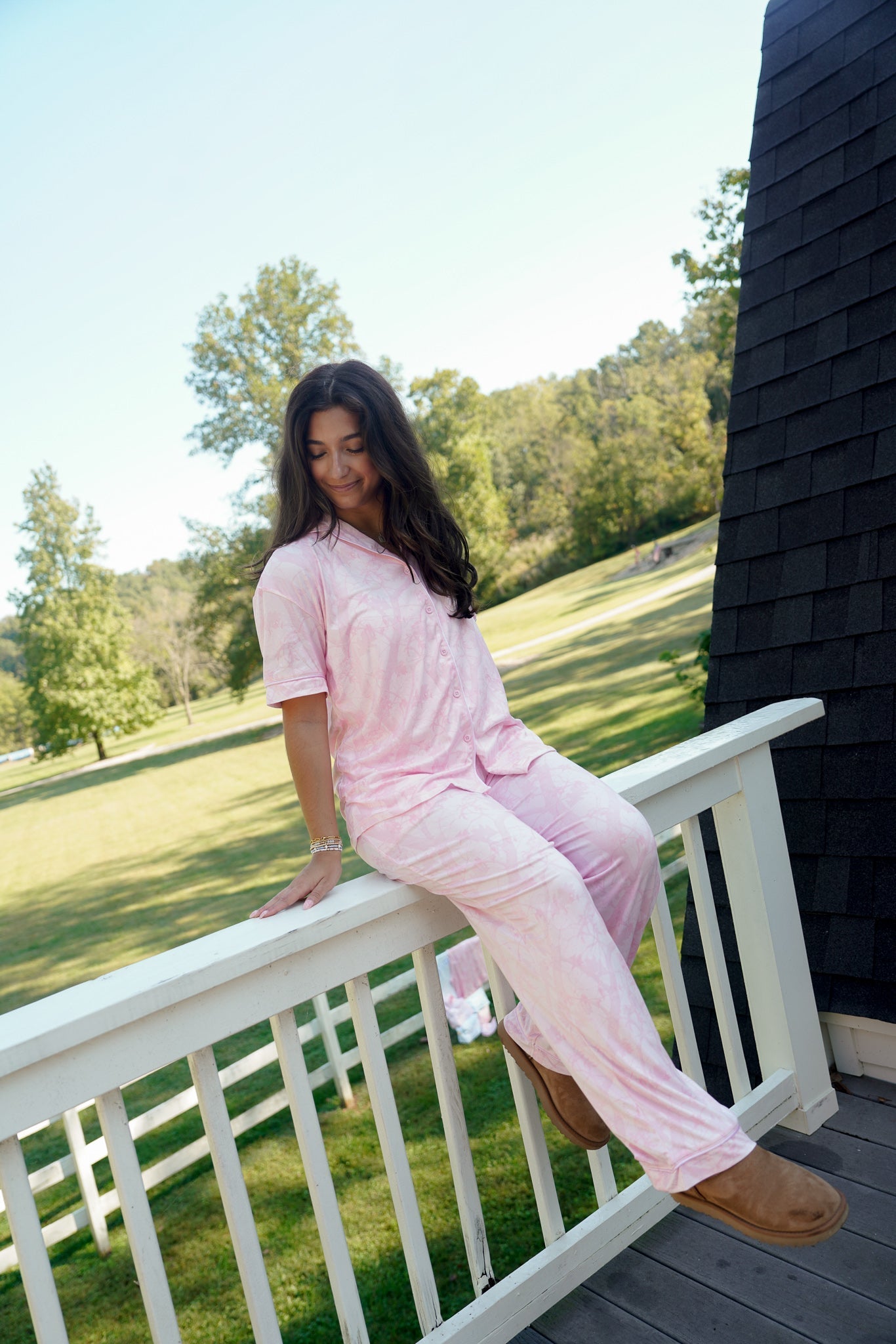 KenzKustomz Pink Camo - Short Sleeve + Pant Pajama Set