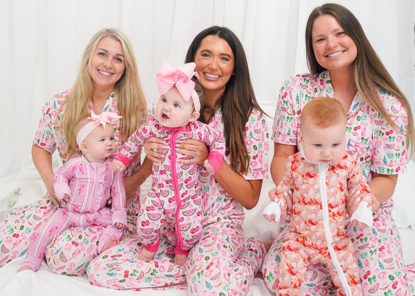 KenzKustomz Pink Summer Spritz - Short Sleeve + Pant Pajama Set