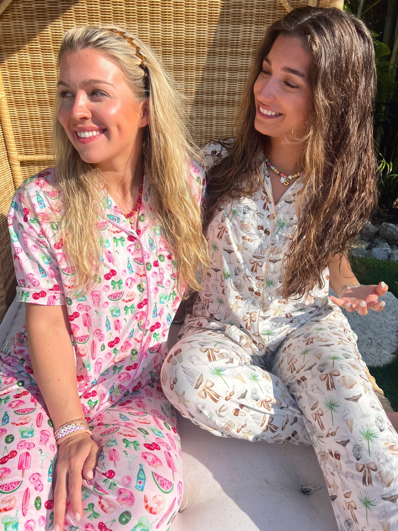 KenzKustomz Pink Summer Spritz - Short Sleeve + Pant Pajama Set