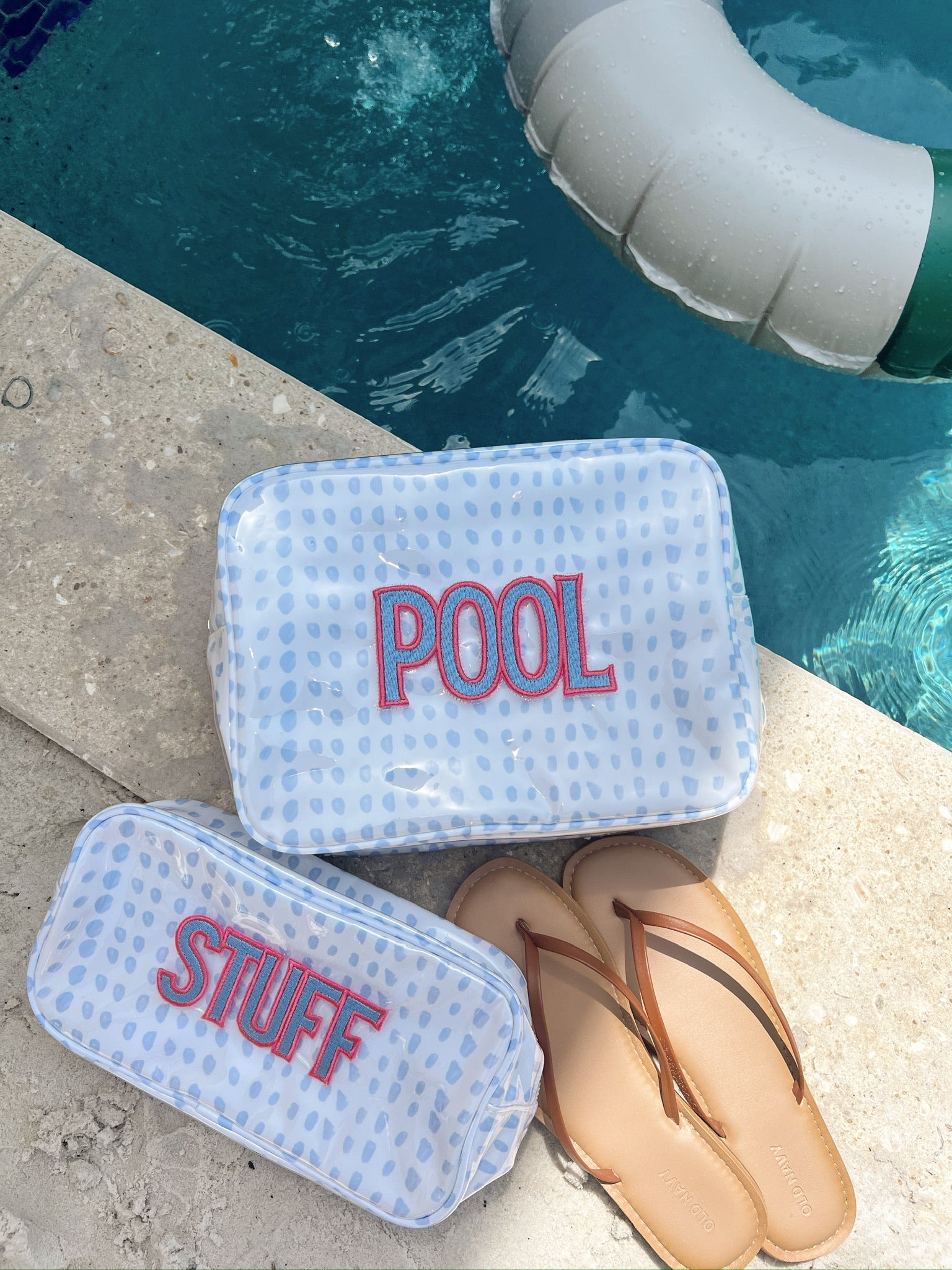 KenzKustomz Pool - Periwinkle Pebbles Clear Coat XL Bag
