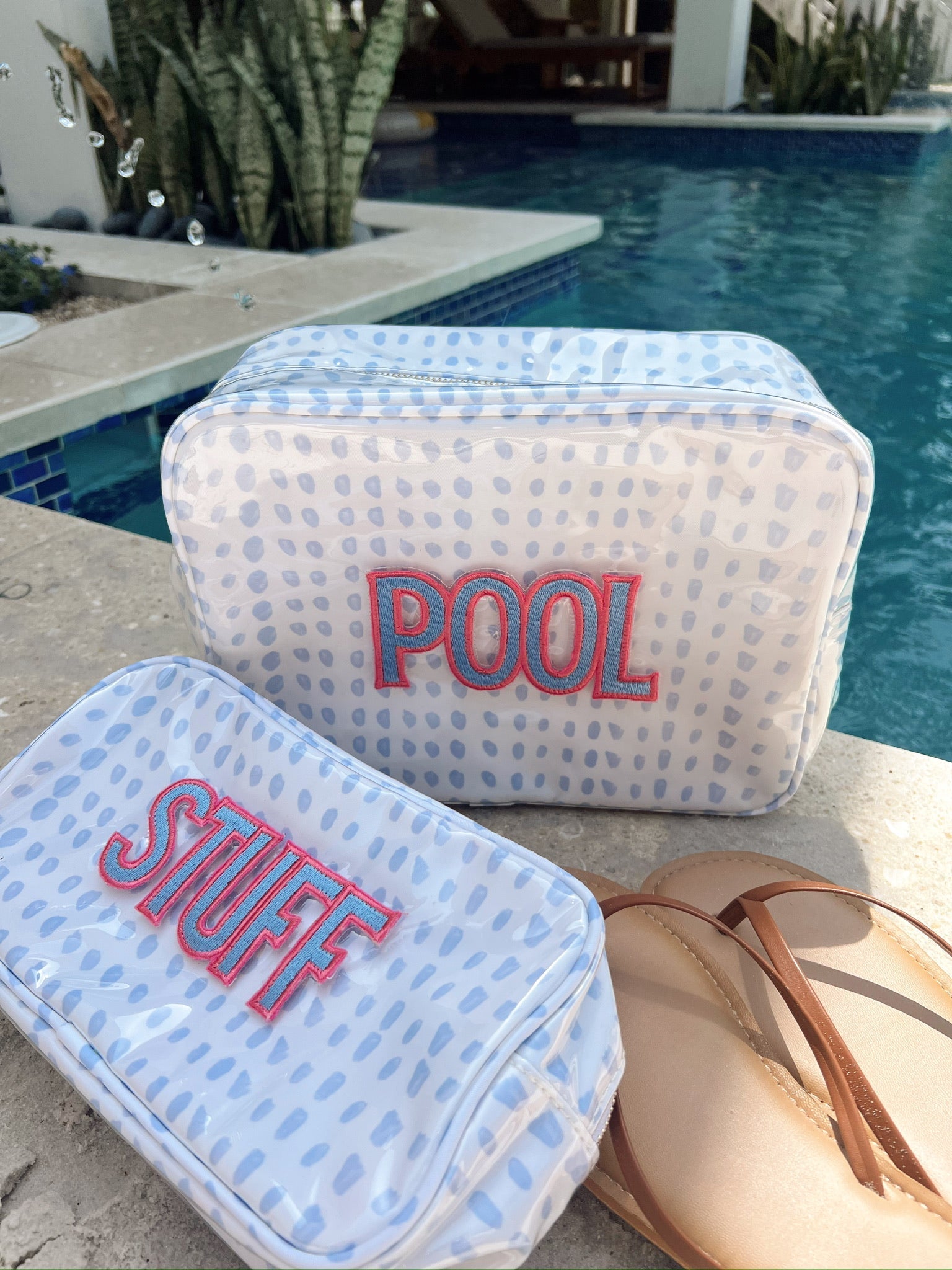 KenzKustomz Pool - Periwinkle Pebbles Clear Coat XL Bag