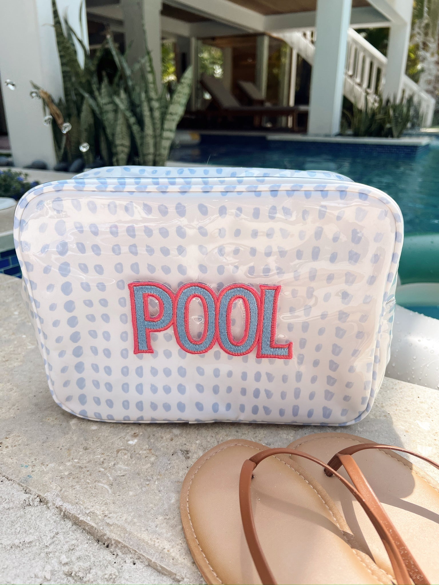 KenzKustomz Pool - Periwinkle Pebbles Clear Coat XL Bag