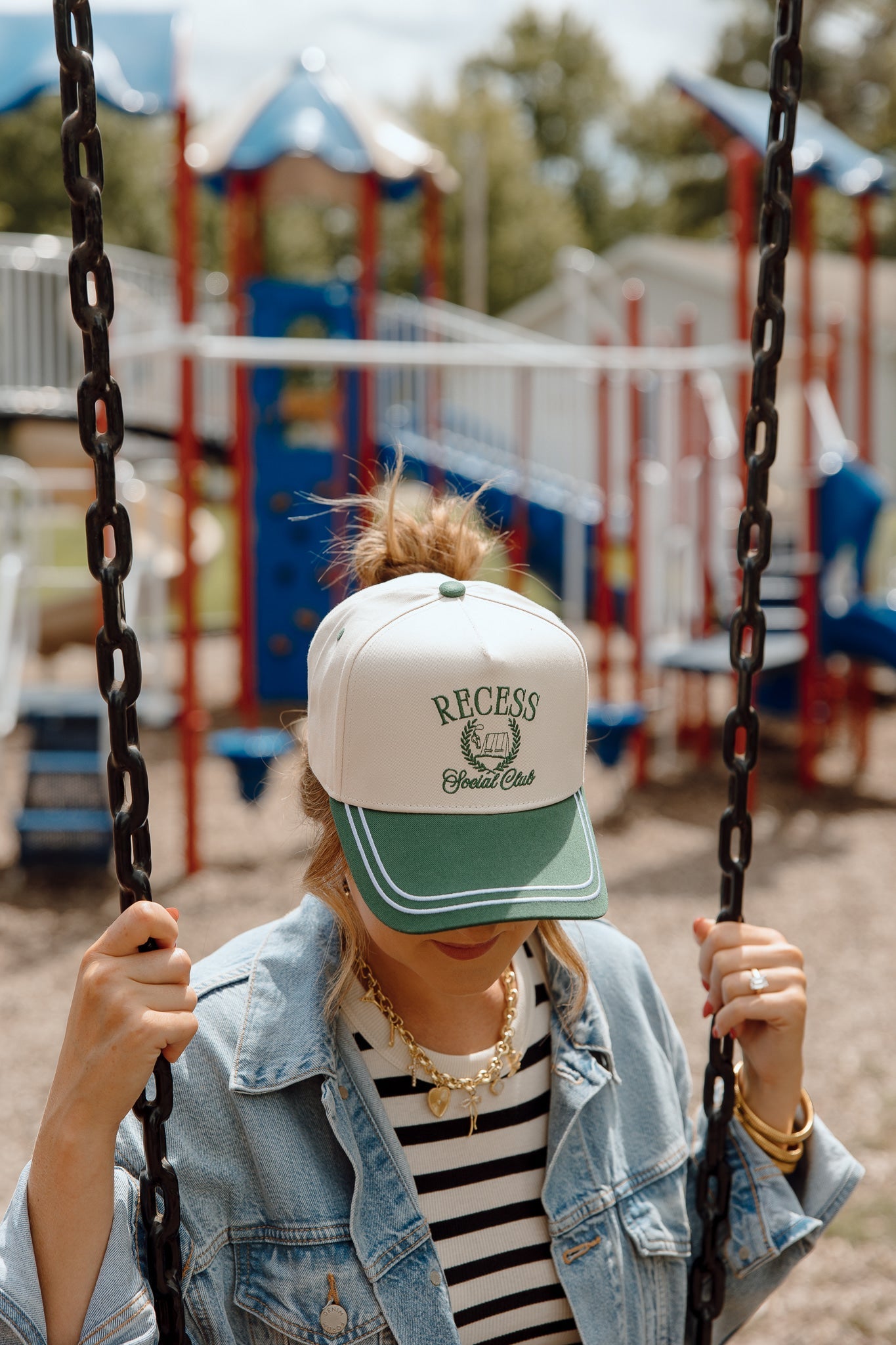 KenzKustomz Recess Social Club - Green Vintage Trucker Hat