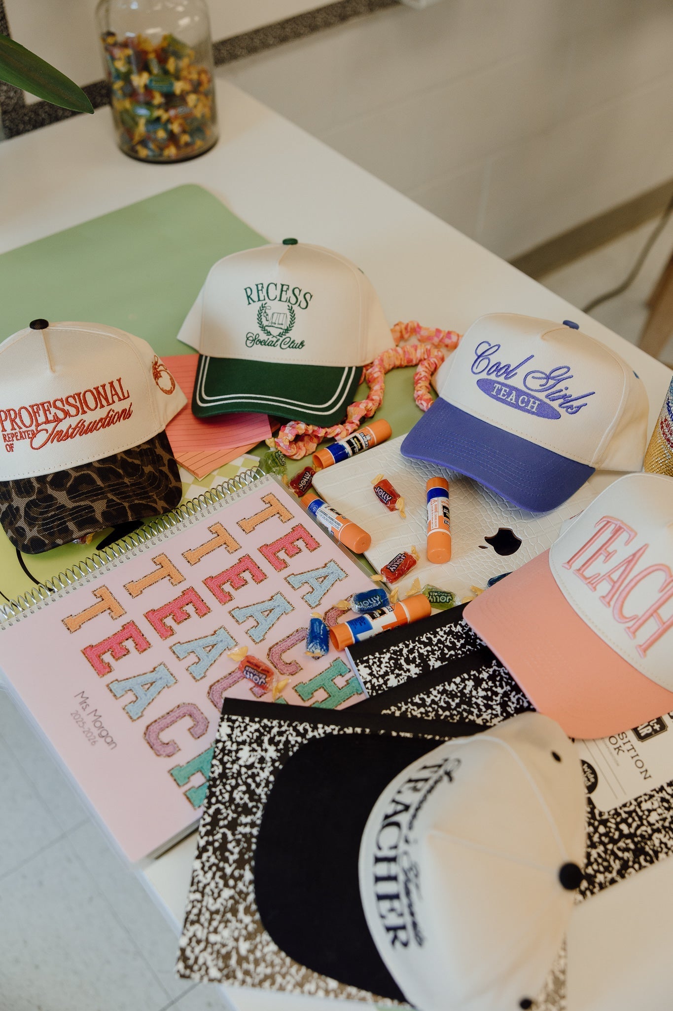 KenzKustomz Recess Social Club - Green Vintage Trucker Hat