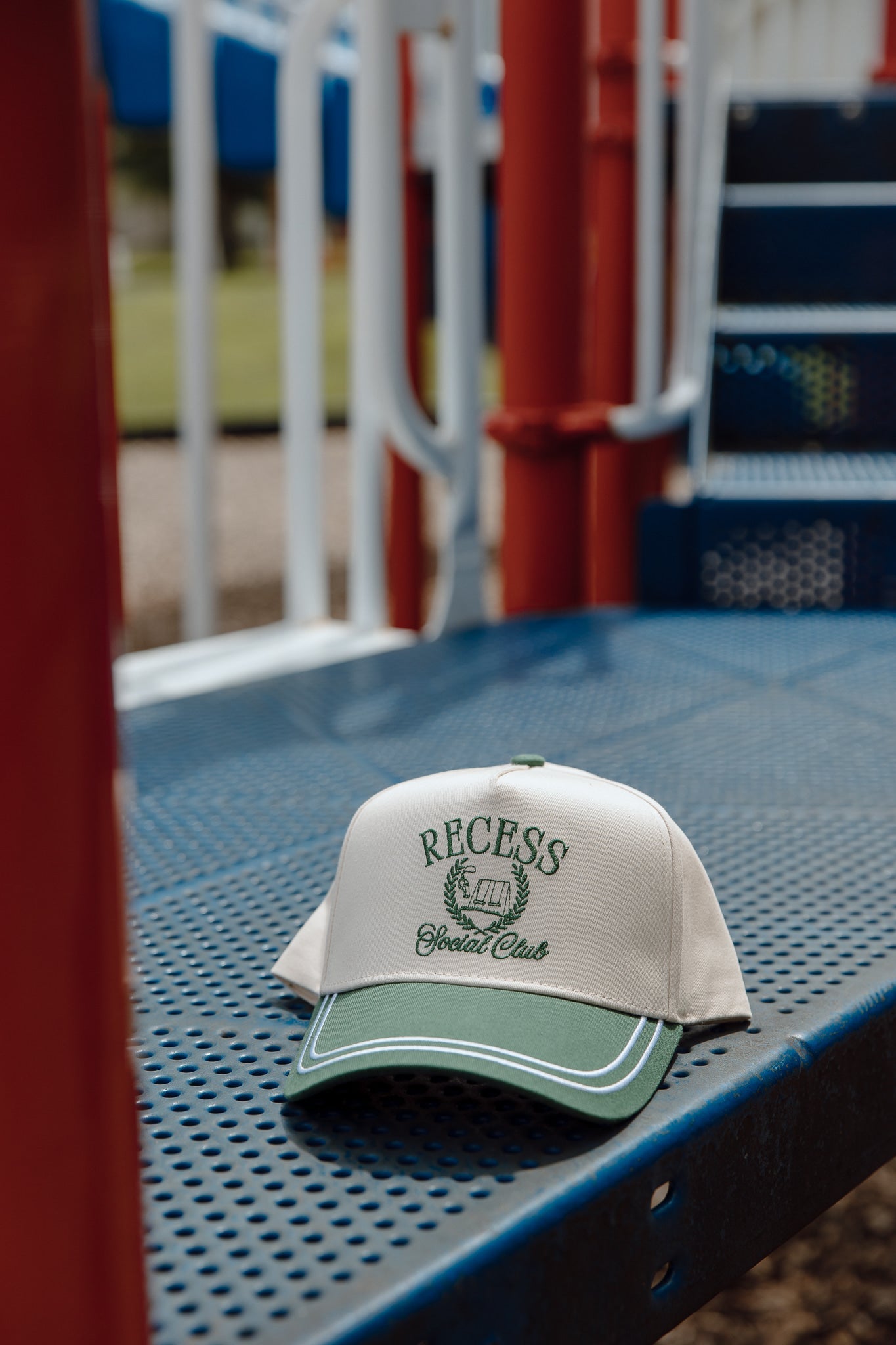 KenzKustomz Recess Social Club - Green Vintage Trucker Hat