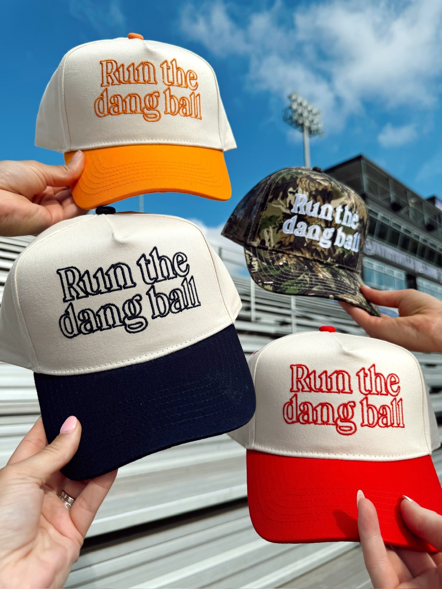 KenzKustomz Run The Dang Ball Vintage Trucker Hat