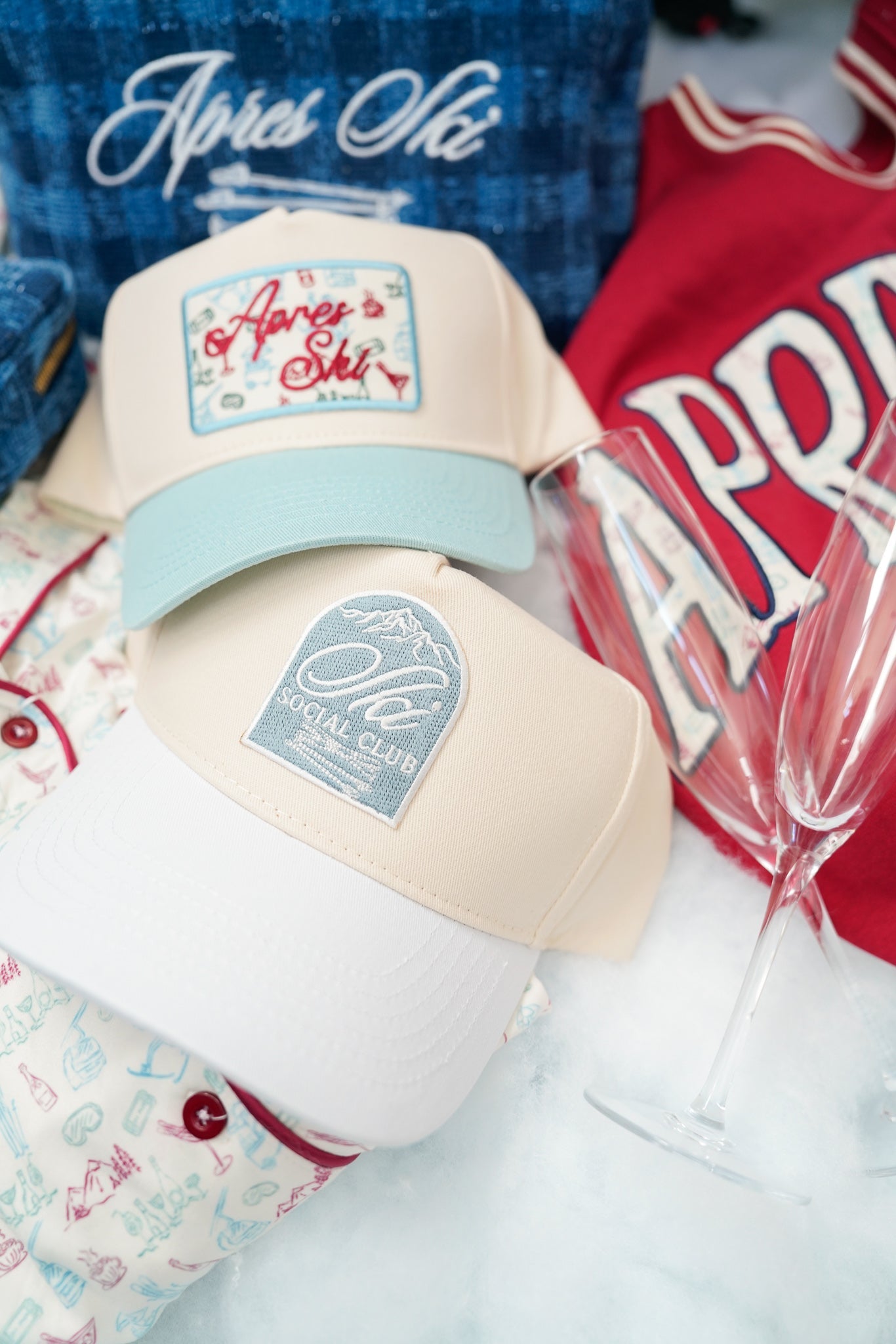 KenzKustomz Ski Club - White Vintage Trucker Hat