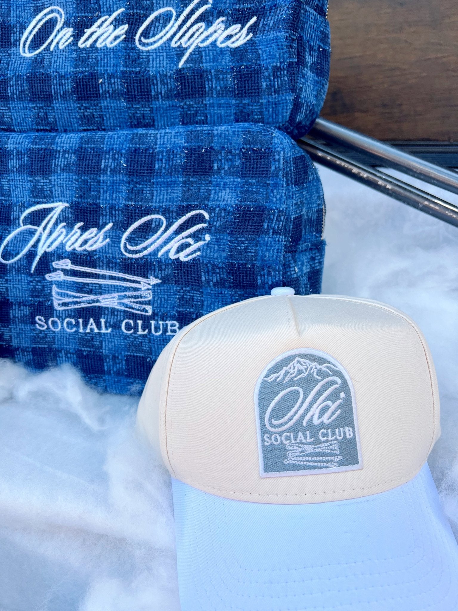 KenzKustomz Ski Club - White Vintage Trucker Hat