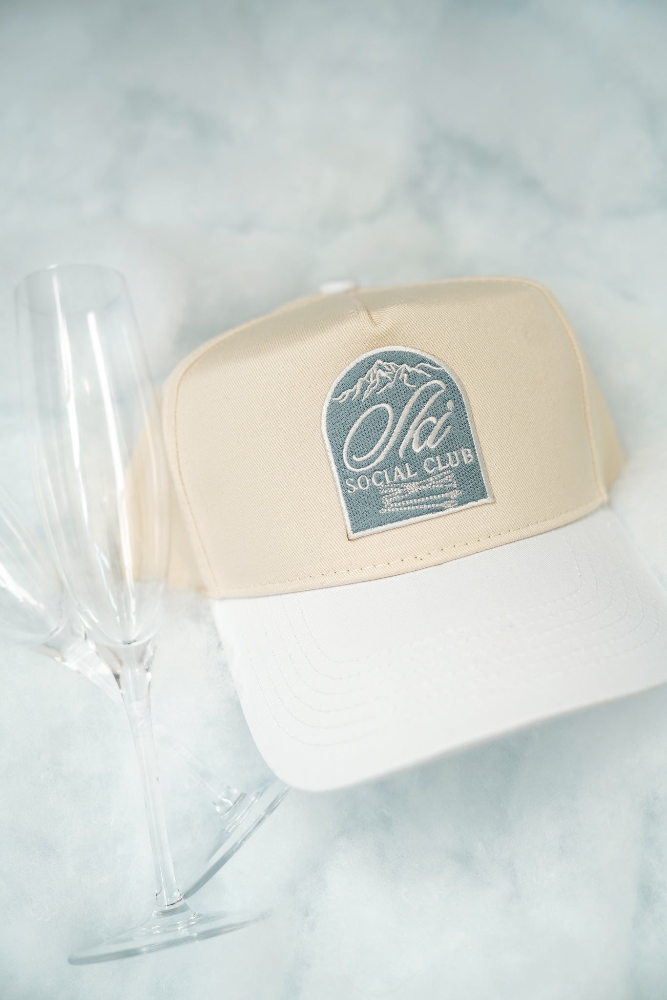 KenzKustomz Ski Club - White Vintage Trucker Hat