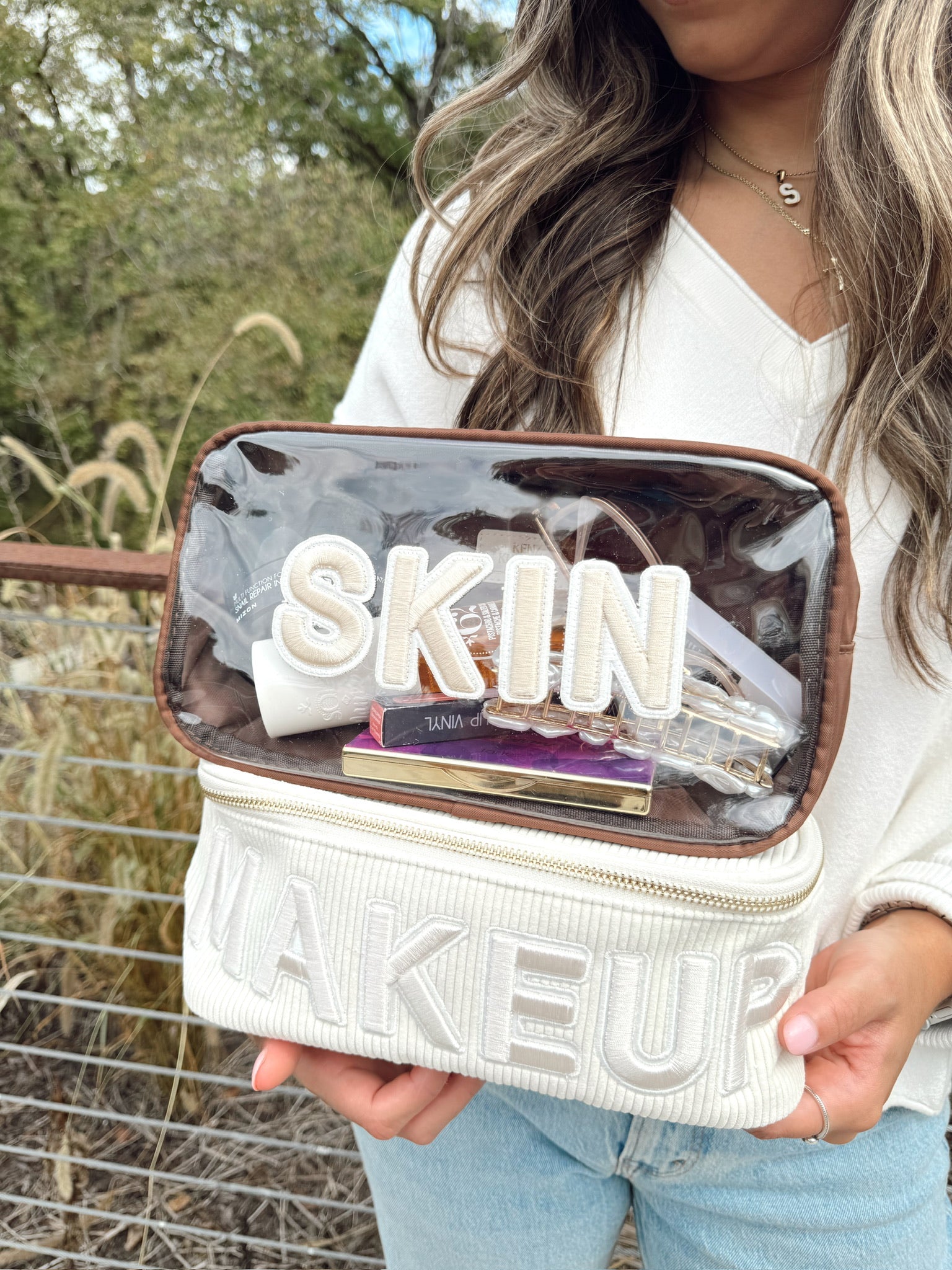 KenzKustomz Skin Clear Large - Chocolate w/ Rolled Patches