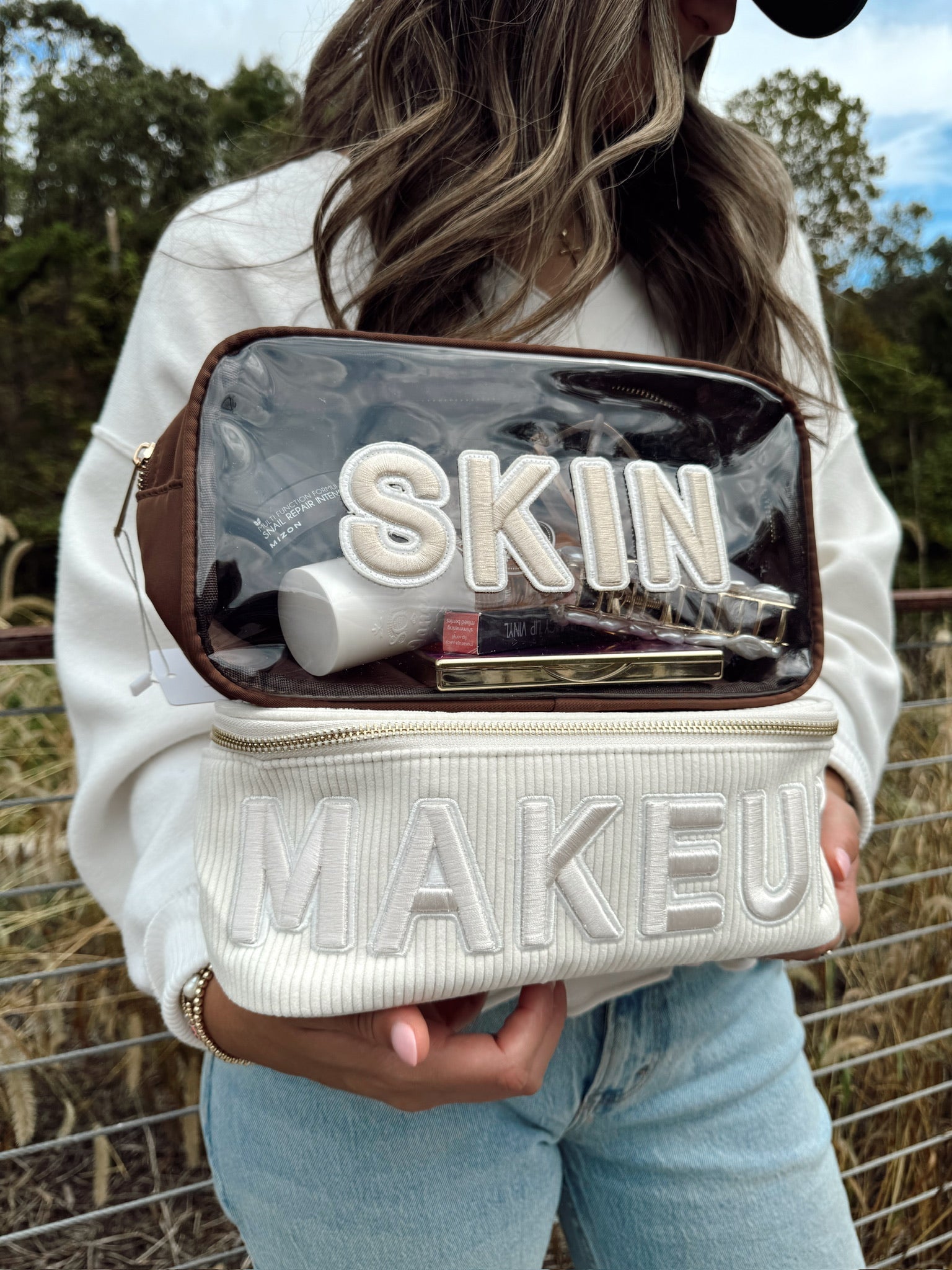 KenzKustomz Skin Clear Large - Chocolate w/ Rolled Patches