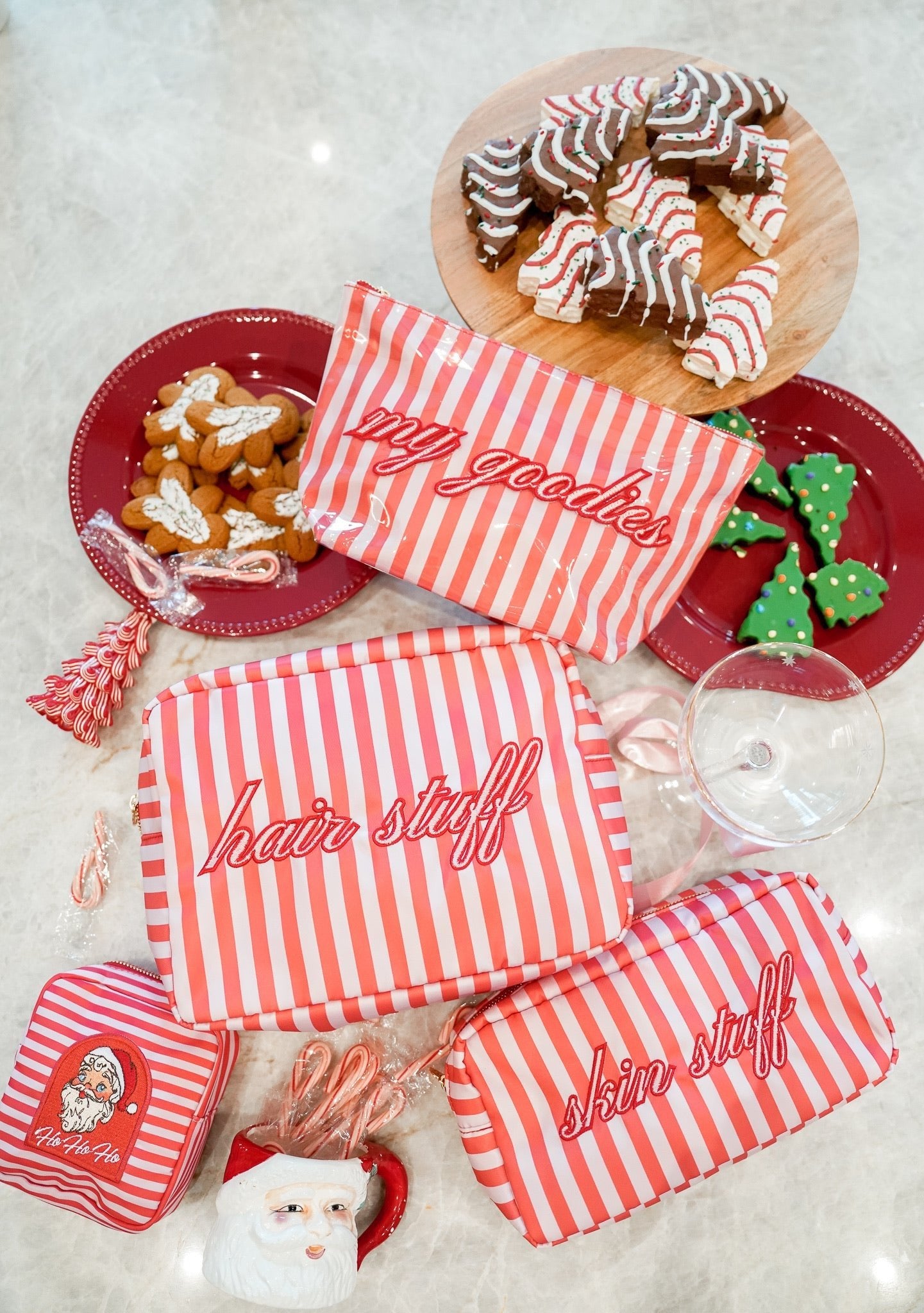 KenzKustomz Skin Stuff - Pink & Red Stripes Large Bag