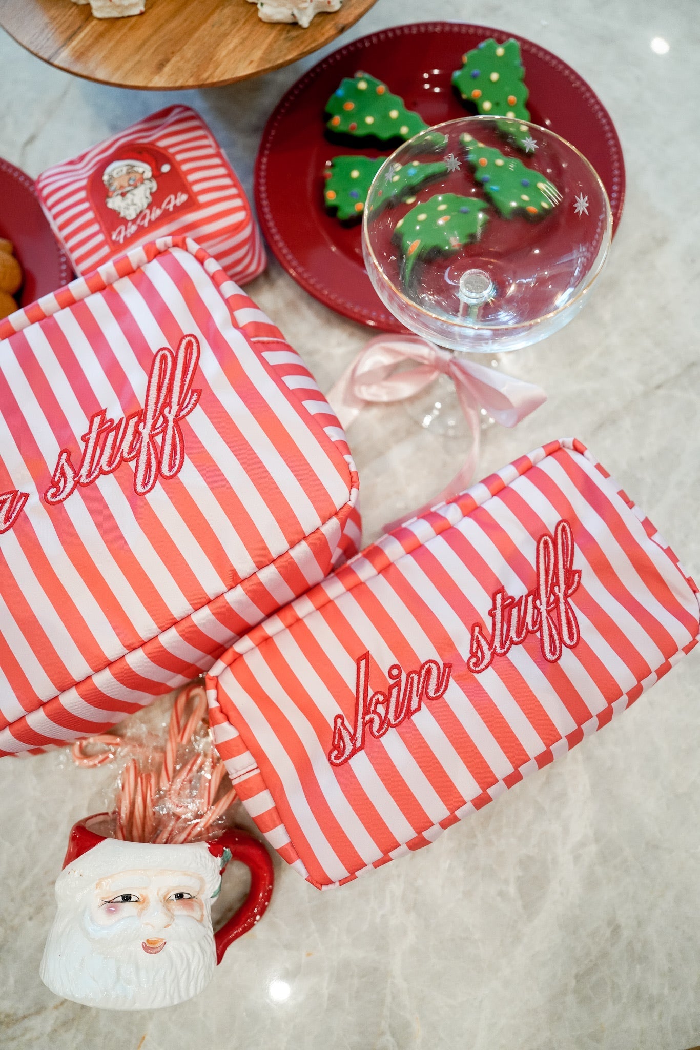 KenzKustomz Skin Stuff - Pink & Red Stripes Large Bag