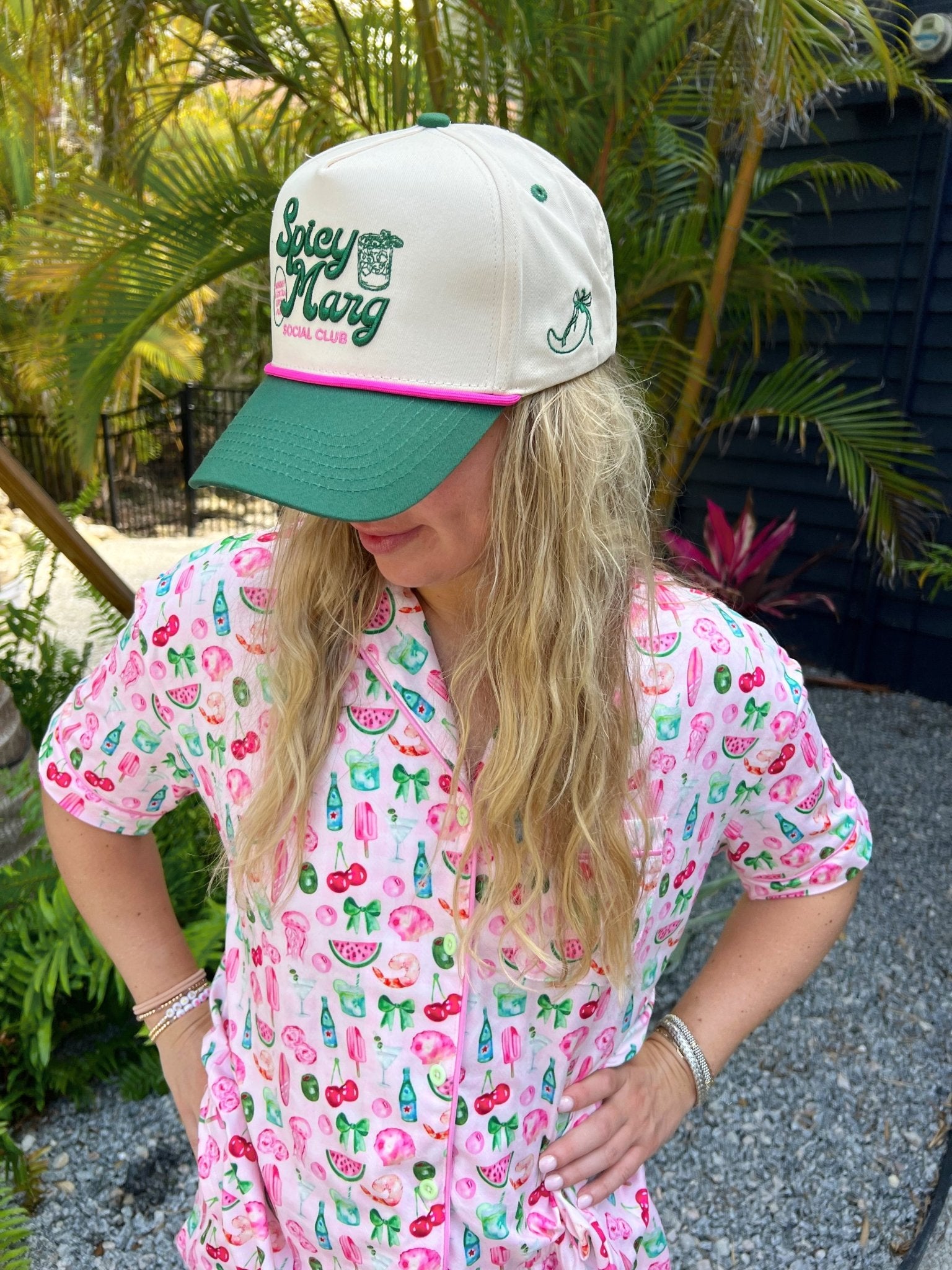 KenzKustomz Spicy Marg Social Club - Green Vintage Trucker Hat